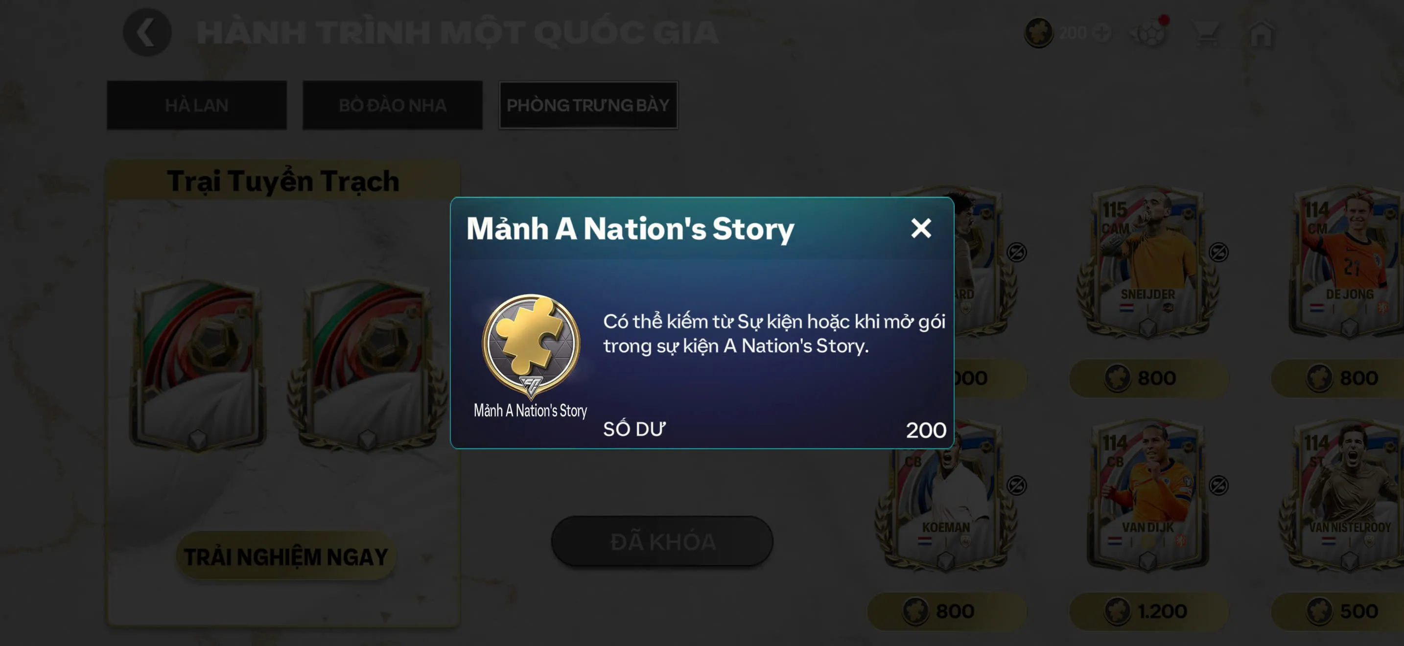 OVR 118,..R9 + Zico + Pirlo,..Nhiều cầu thủ ngon cho ae chơi,...Còn nv nhận 20k ruby,...Dư 1B2 coin.