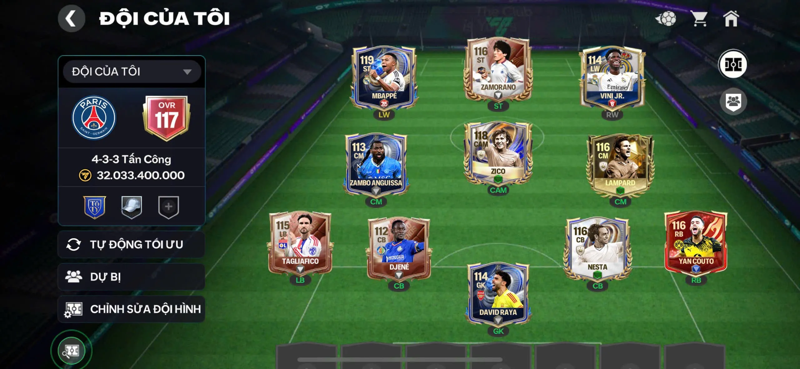 Mp3 + Zico + Vini , đủ cầu thủ cho ae đá