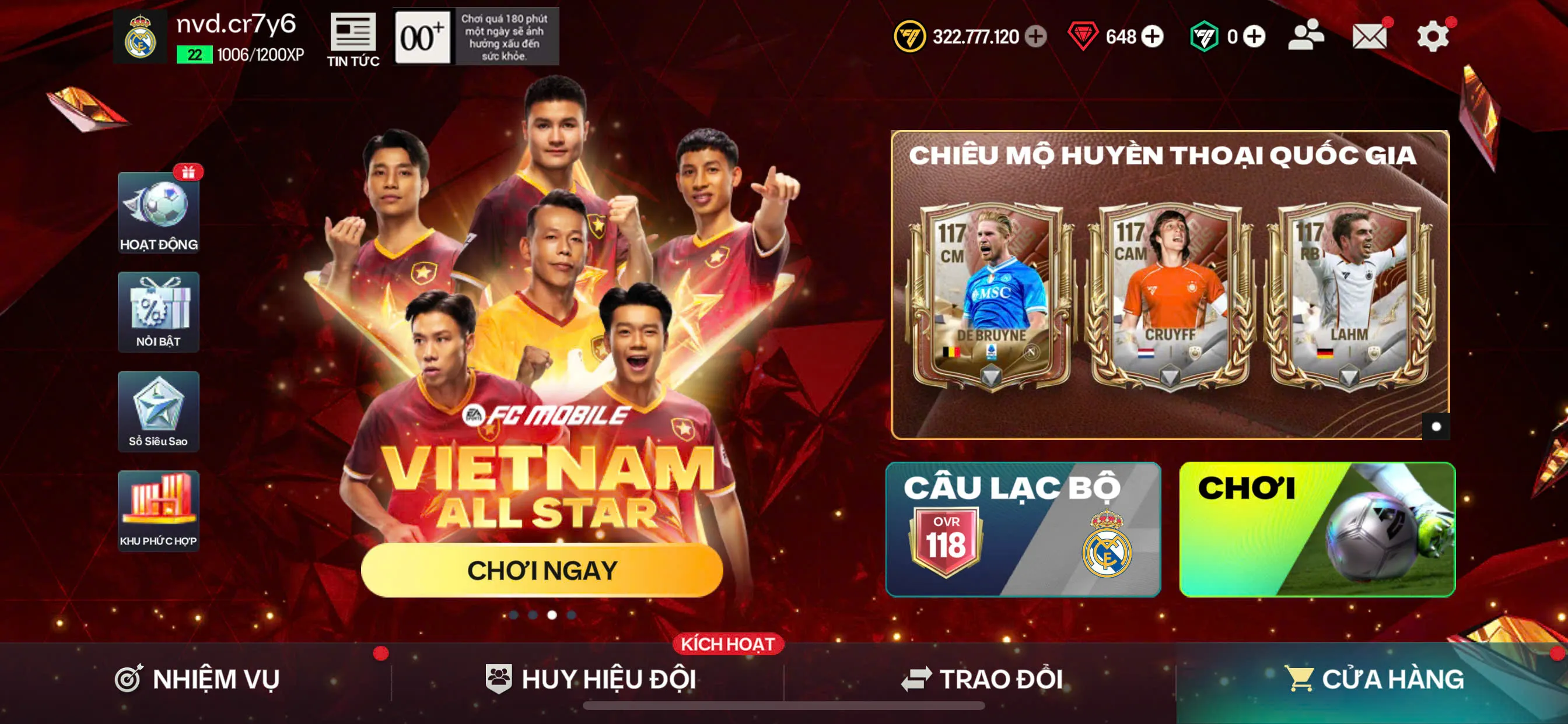 OVR 118, Acc cỏ cho ae trải nghiệm.....
