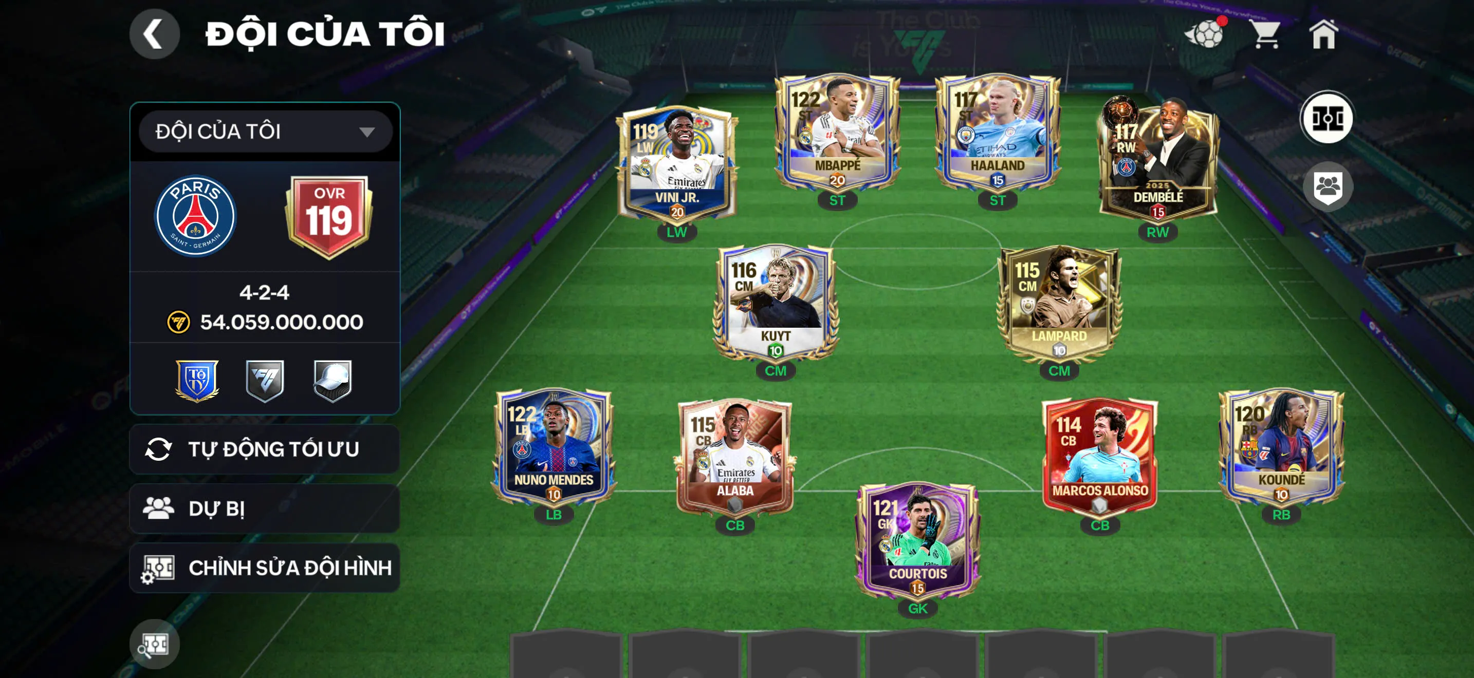 OVR 119,...MP3 + haaland ,..nhiều cầu thủ ngon cho ae chơi.