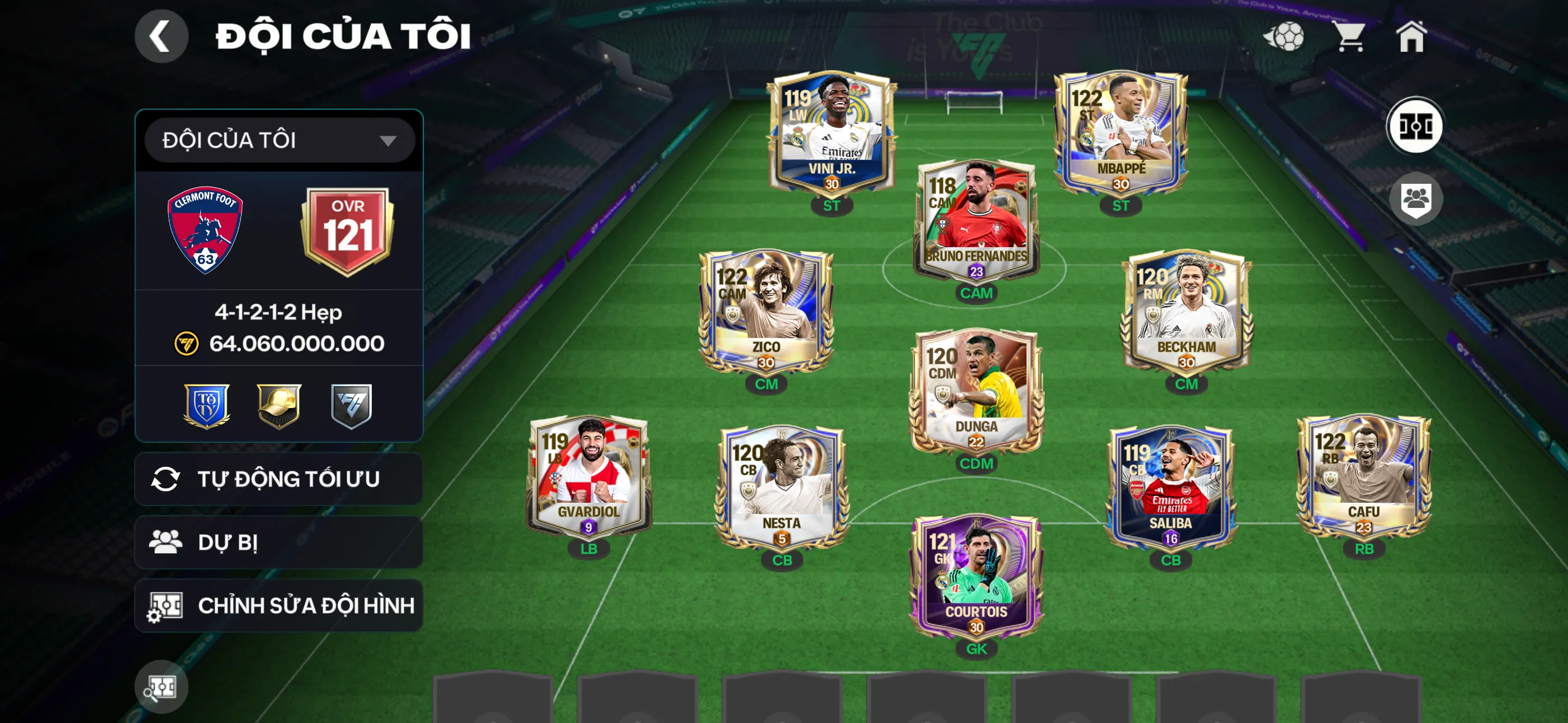 Ovr 121 3 cthu 117 Đội hình đẹp , đã mở sổ , dư gần 1b coin , 1 cthu bán đc 1b6 coin, còn nv20k gem , 1 rank chưa đá