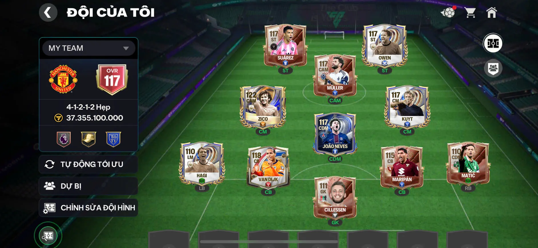 Zico + Vandic + owen nhiều cầu thủ ngon