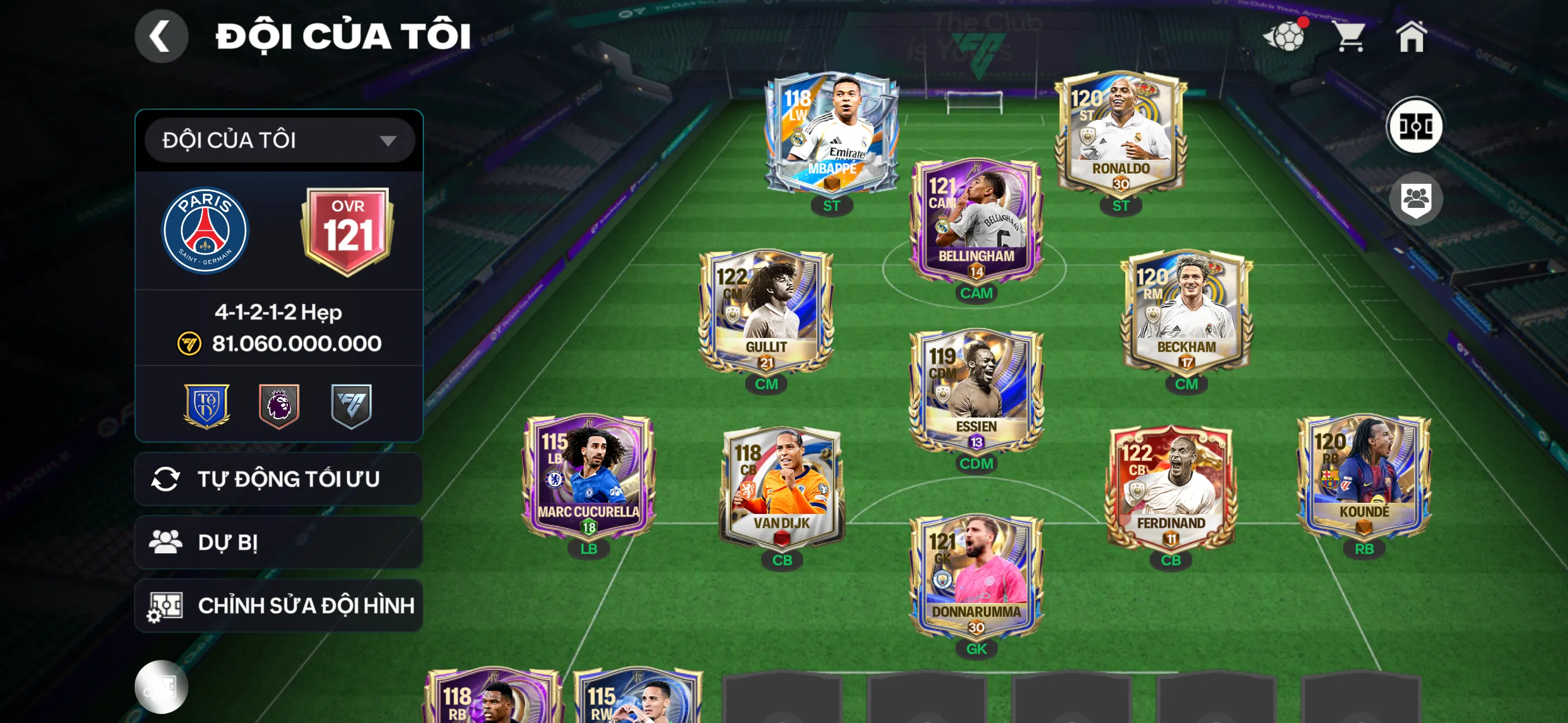 Ovr 121 Đội hình siêu đẹp công thủ ngon , còn nv20k gem ,1 rank chưa đá