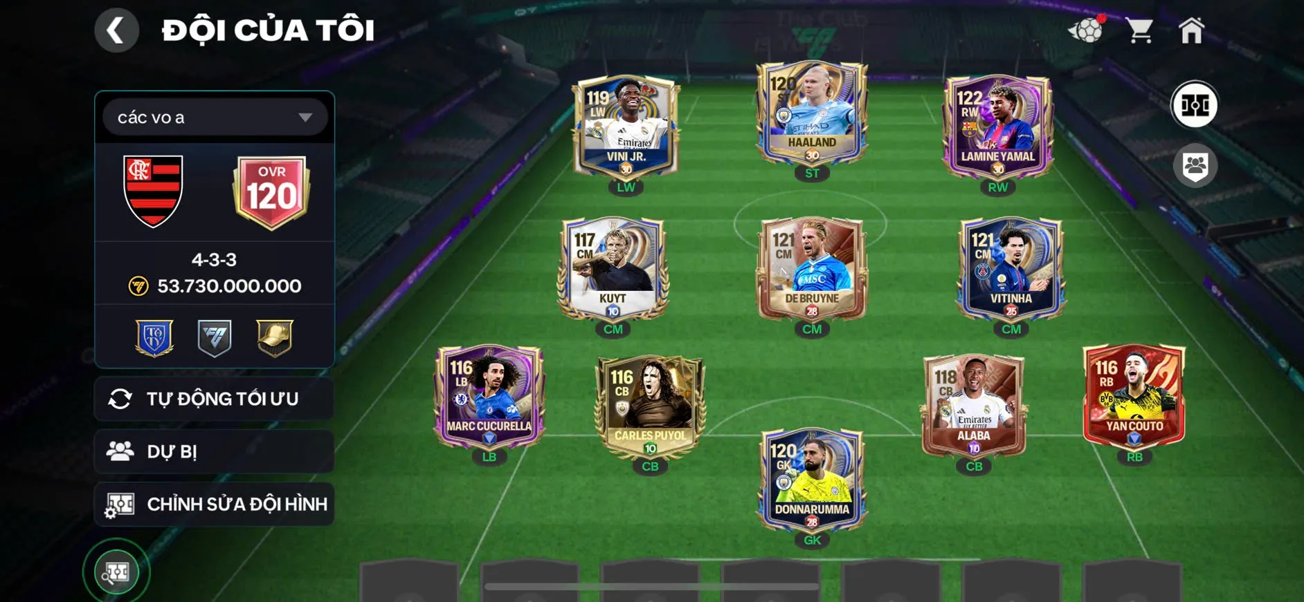OVR 120,..Yamal + Brune + Vititnha + nhiều cầu thủ ngon,…