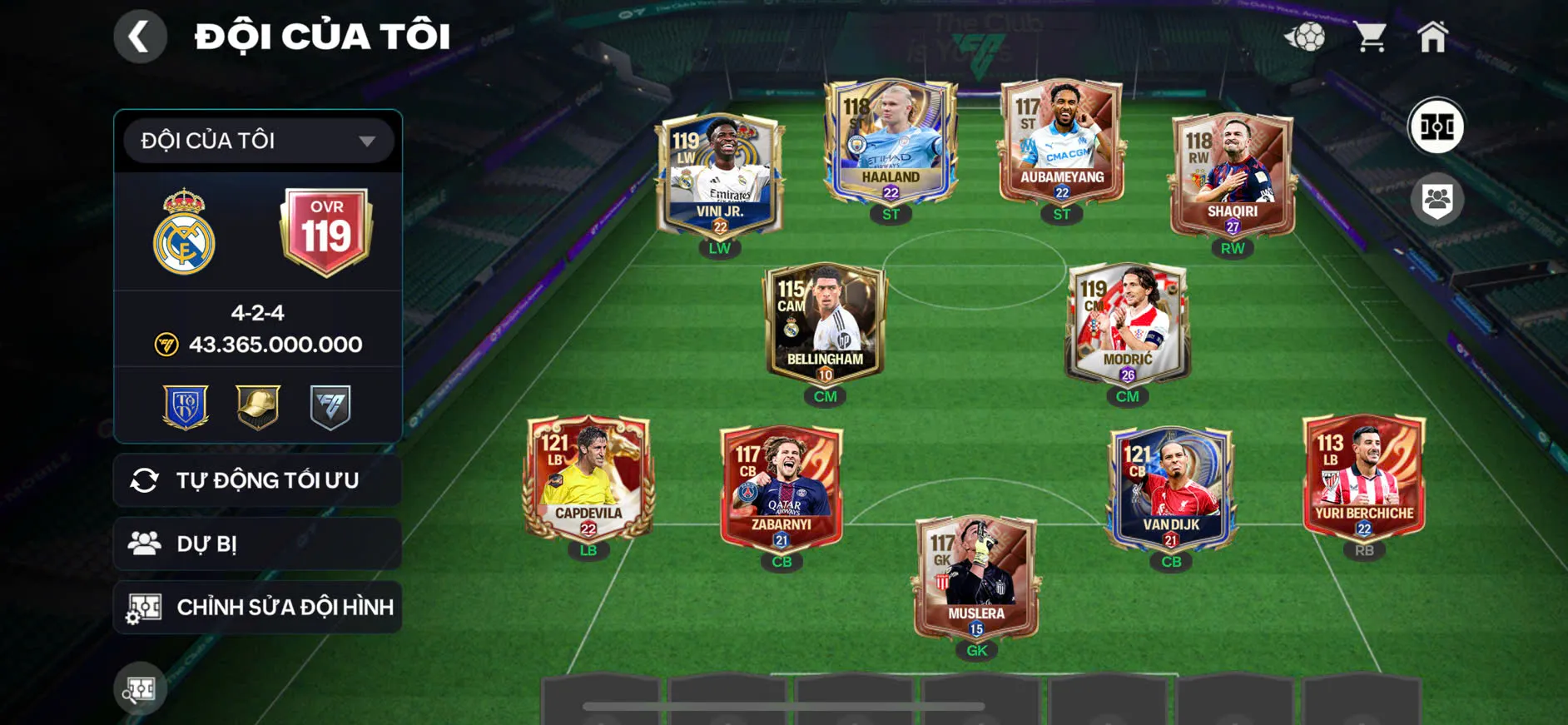 OVR 119,..Vini + Haaland + Vandic,..nhiều cầu thủ ngon cho ae chơi..