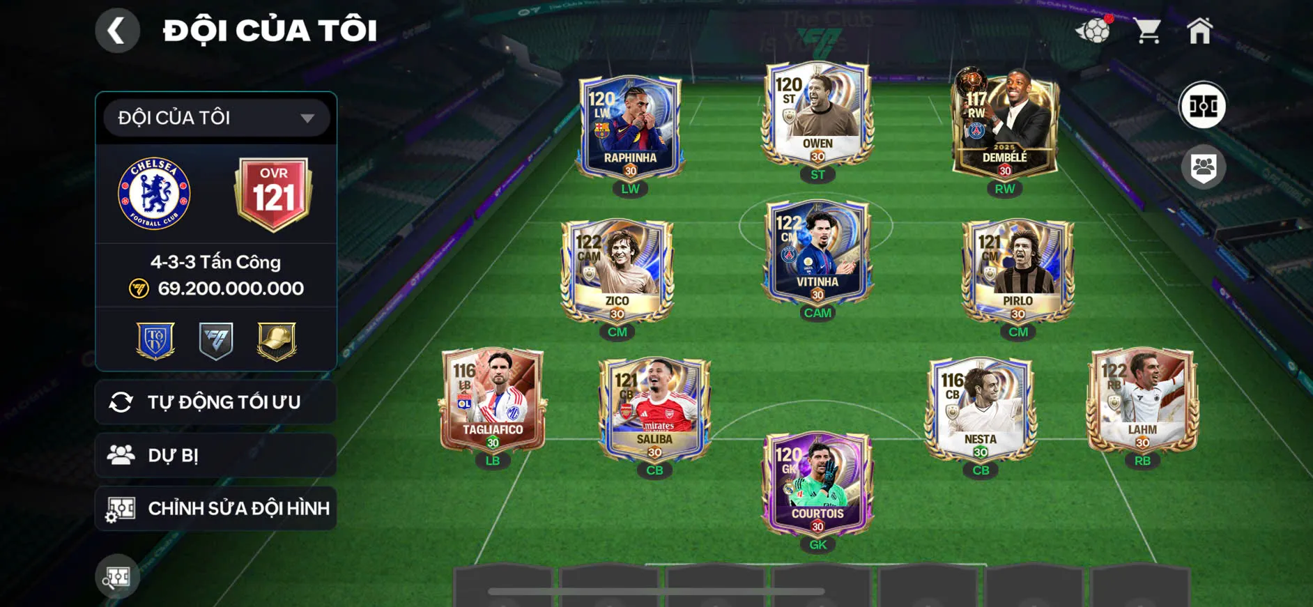 OVR 121,..Zico + Pirlo + Saliba + Lahm ,..nhiều cầu thủ ngon.