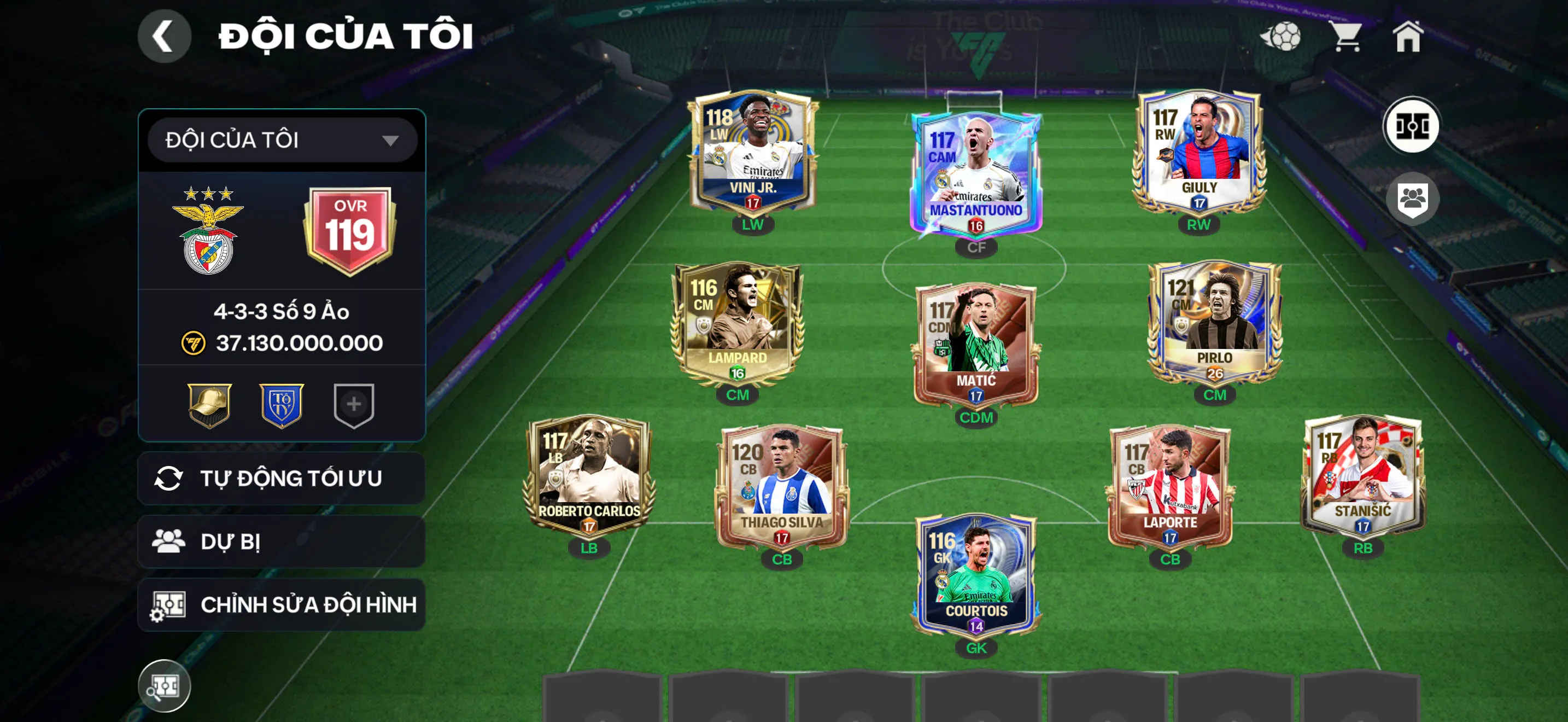 OVR 119,..Nhiều cầu thủ ngon cho ae chơi...Còn nv nhận 20k ruby.