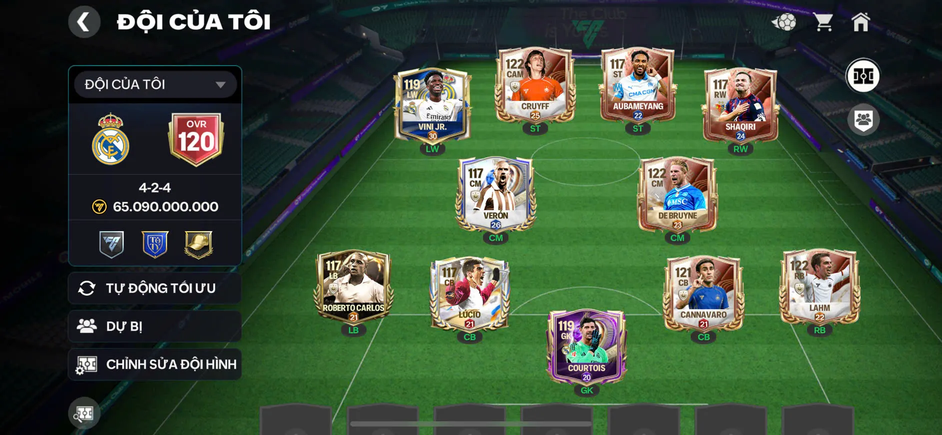 OVR 120,...Cruyff + brune + Lahm + những khúc gỗ ngon.