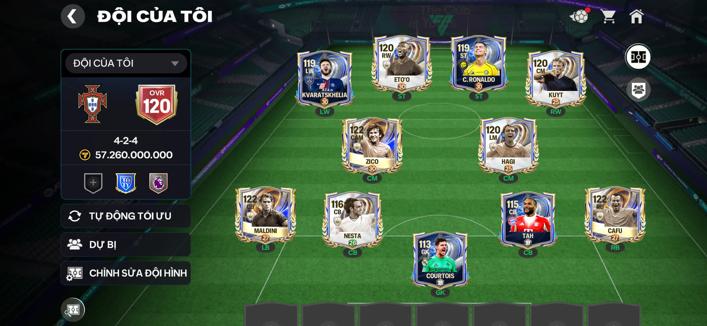 Ovr120 3 cthu 117 Dư nhiều tài nguyên đội hình đẹp