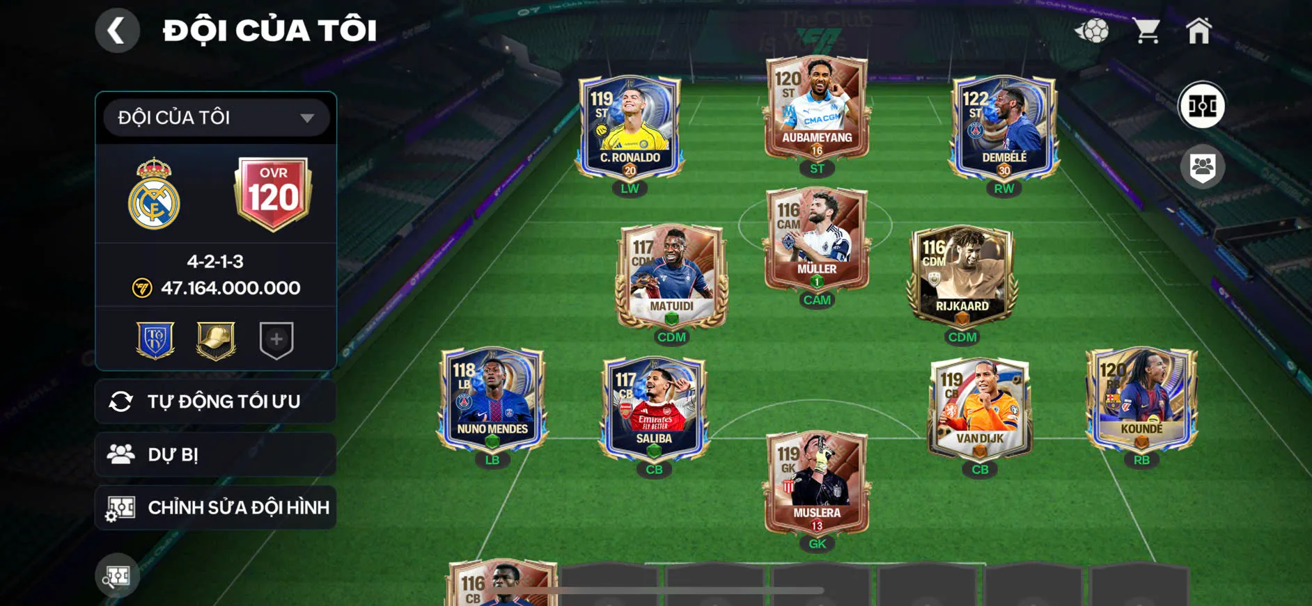 OVR 120,..Cr7 + DEM + Nhiều cầu thủ ngon cho ae chơi,...