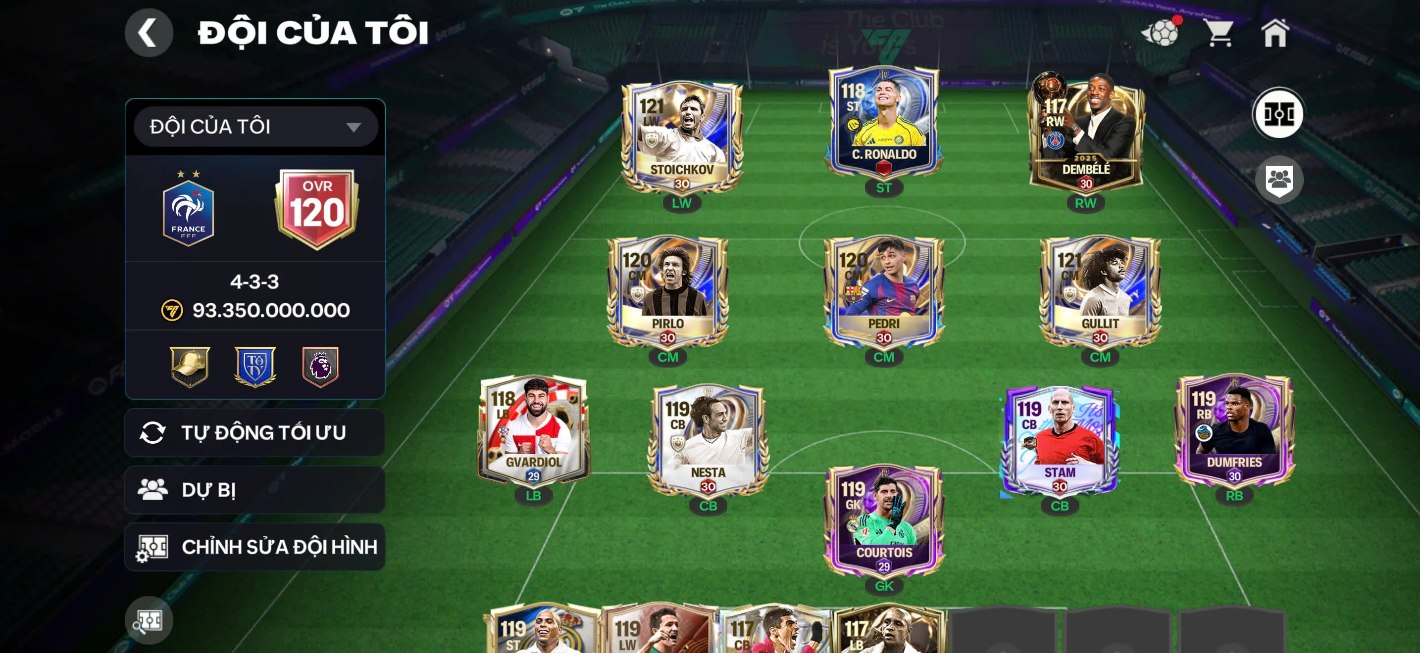 Gullit + cr7 + Sko + pedri + piỉlo + r9 ( hiếm ) ,…nhiều cầu thủ ngon cho ae chơi