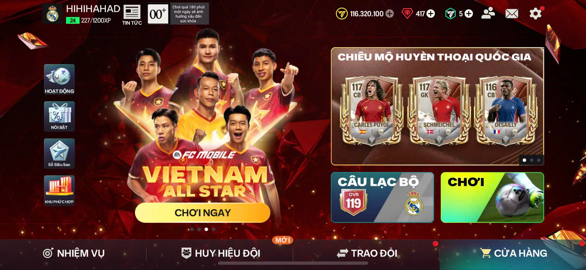 OVR 119,..Gullit + Messi + Sko ,..nhiều cầu thủ ngon.