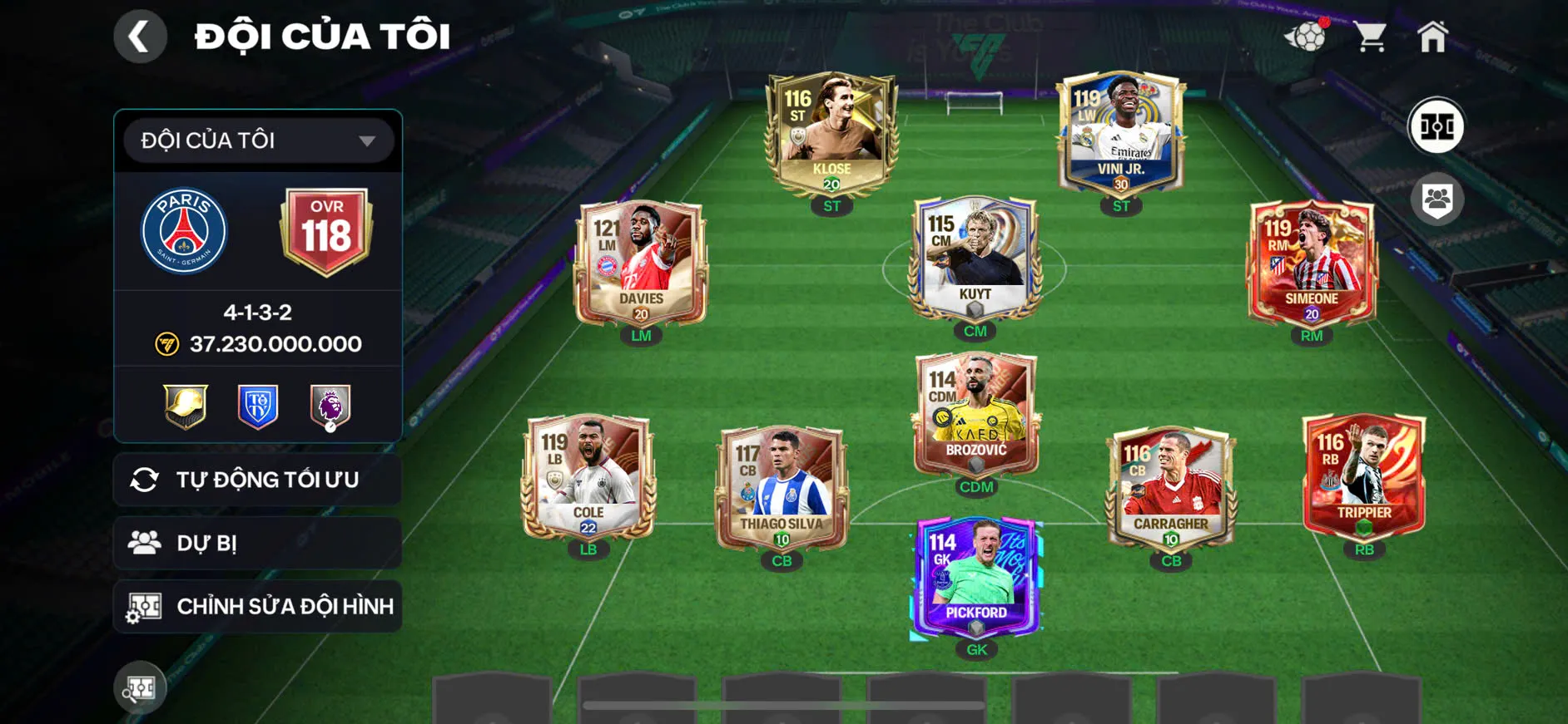 OVR 118,..Ác cỏ cho ae trải nghiệm có Vini + Cole + Davies