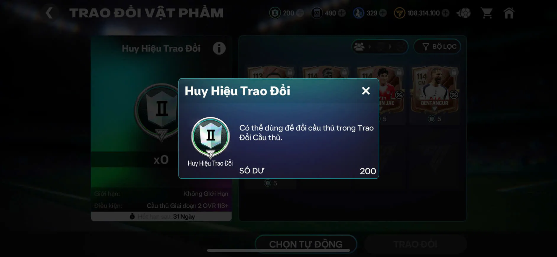 OVR 119,...Acc cỏ đủ cho ae nghiện game.
