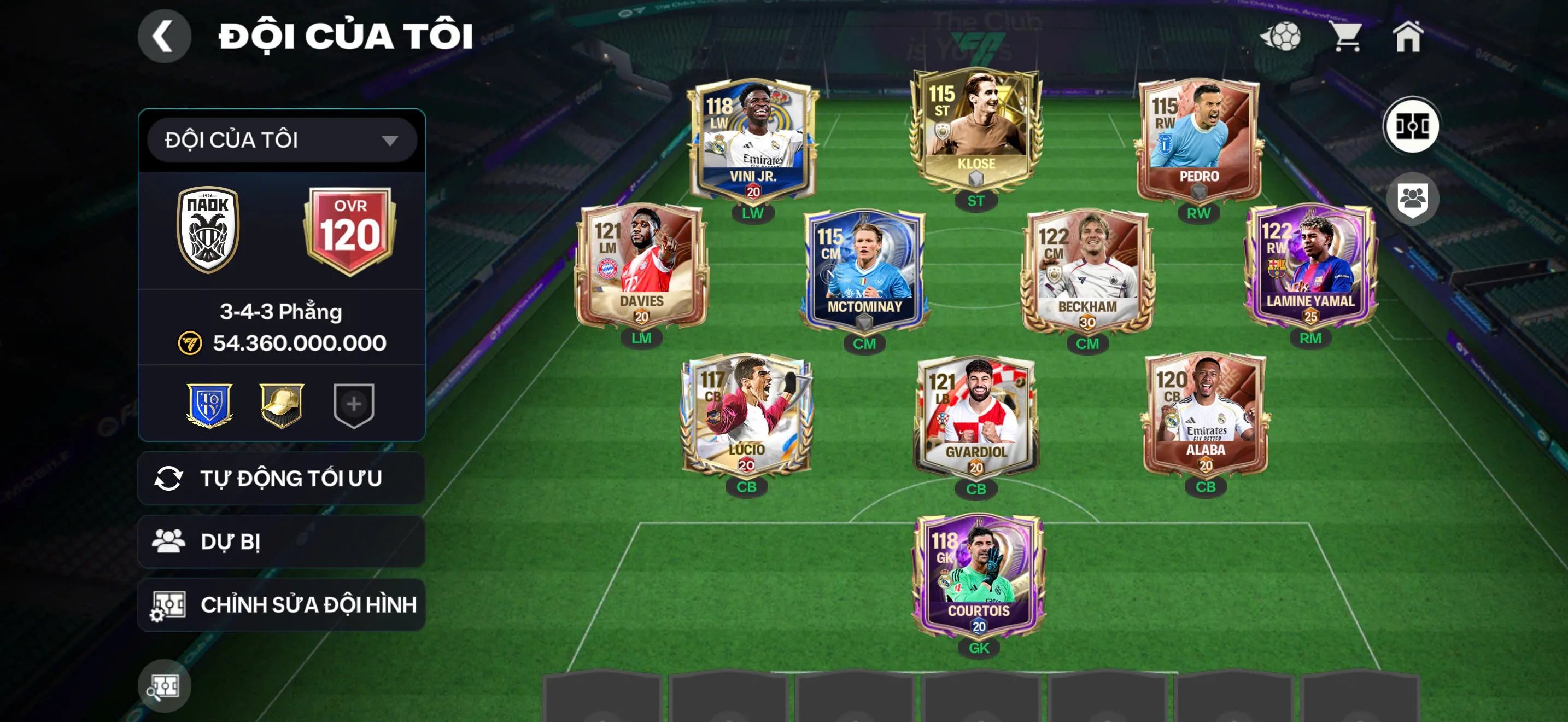 OVR 120,..Yamal + beckham,..Nhiều cầu thủ ngon