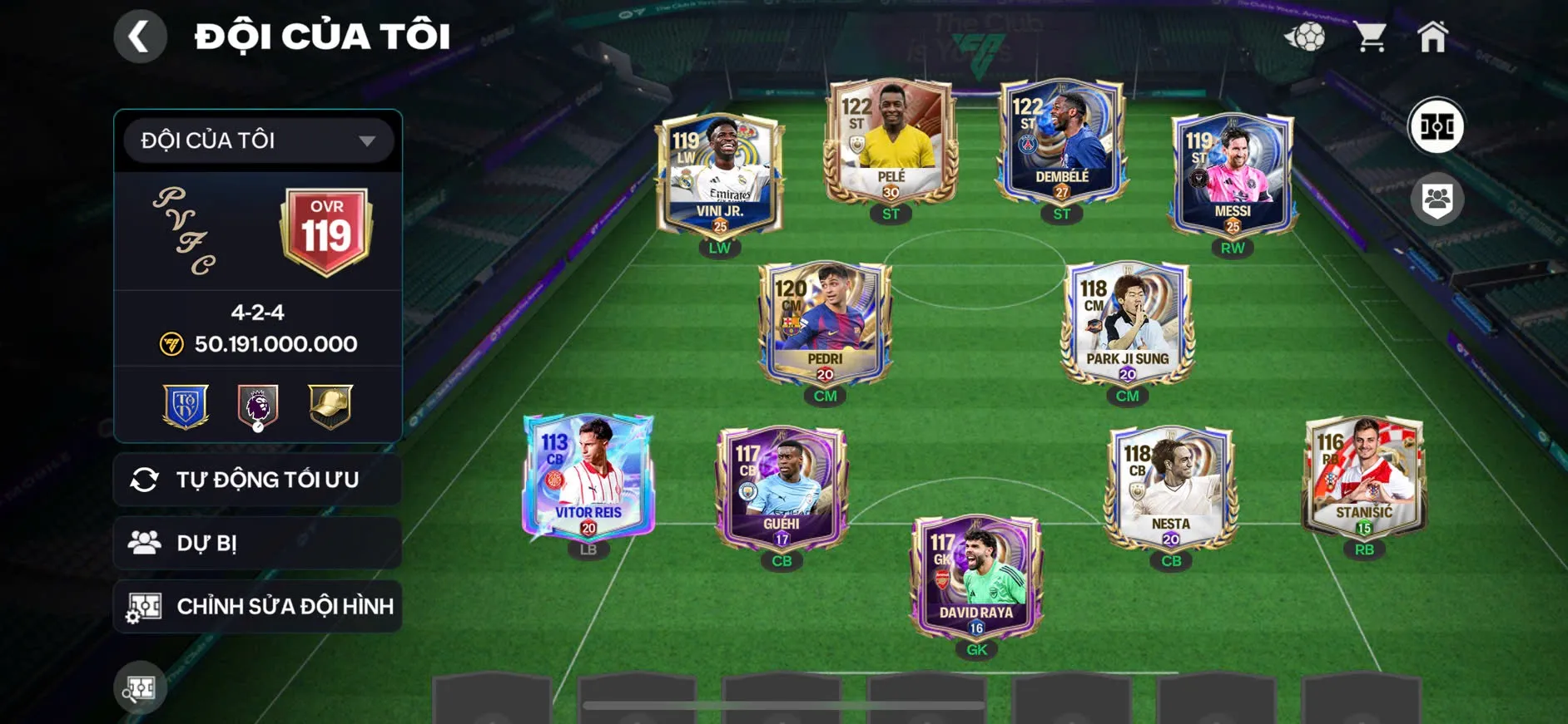 OVR 119,..Pele + Dem + Messi + Pedri ,…Nhiều cầu thủ ngon cho ae chơi…
