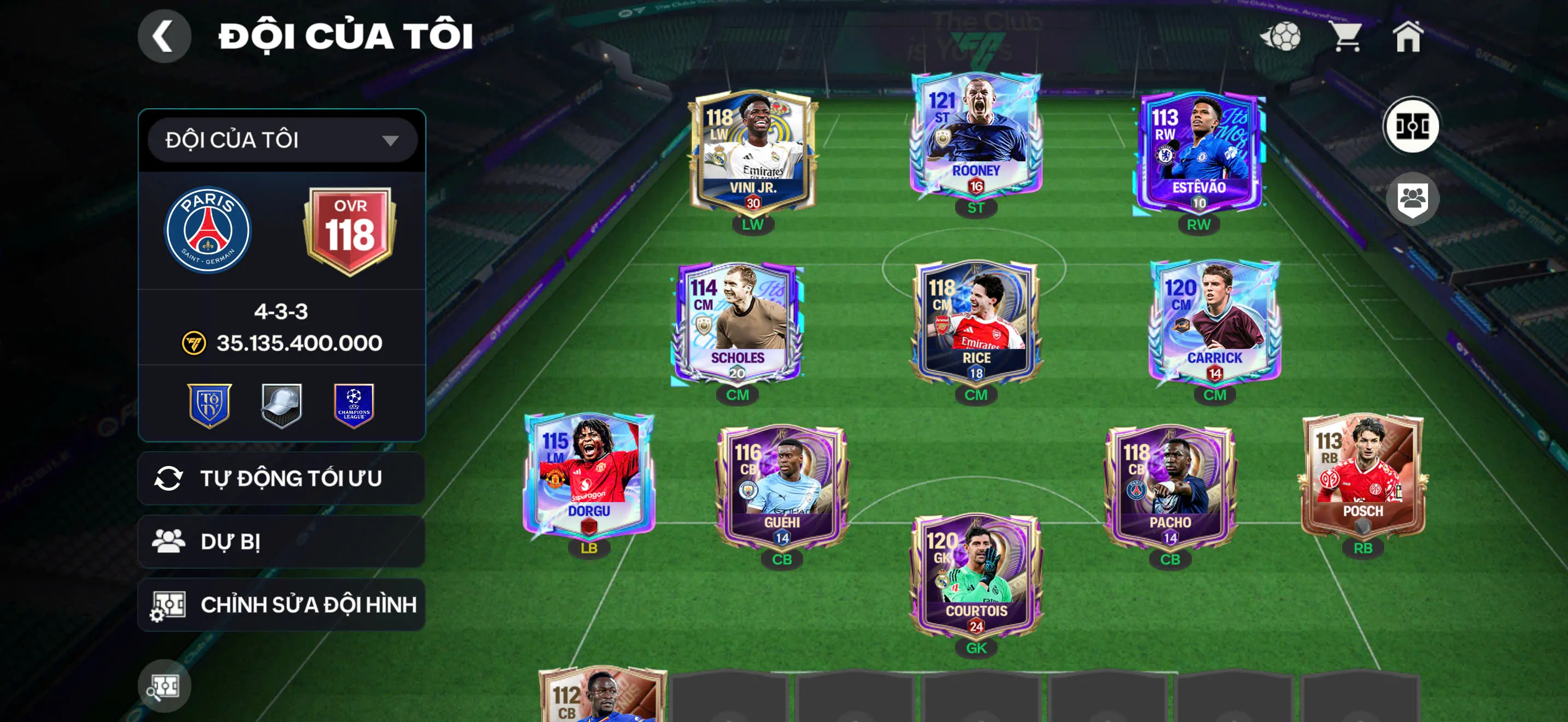 OVR 118,..Ronney + Vini + Cuto,..nhiều cầu thủ ngon cho ae chơi,...