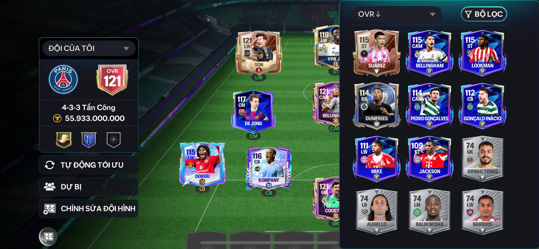 OVR 121,..Son + Belinham + Brune +Maradona,...Nhiều cầu thủ ngon cho ae chơi,...