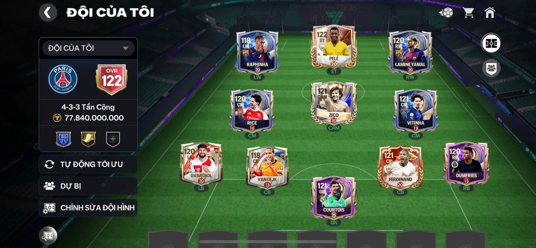 OVR 122,...Pele + Yamal + Zico + Vitinha + Vandic + Nhiều cầu thủ ngon cho ae chơi,...