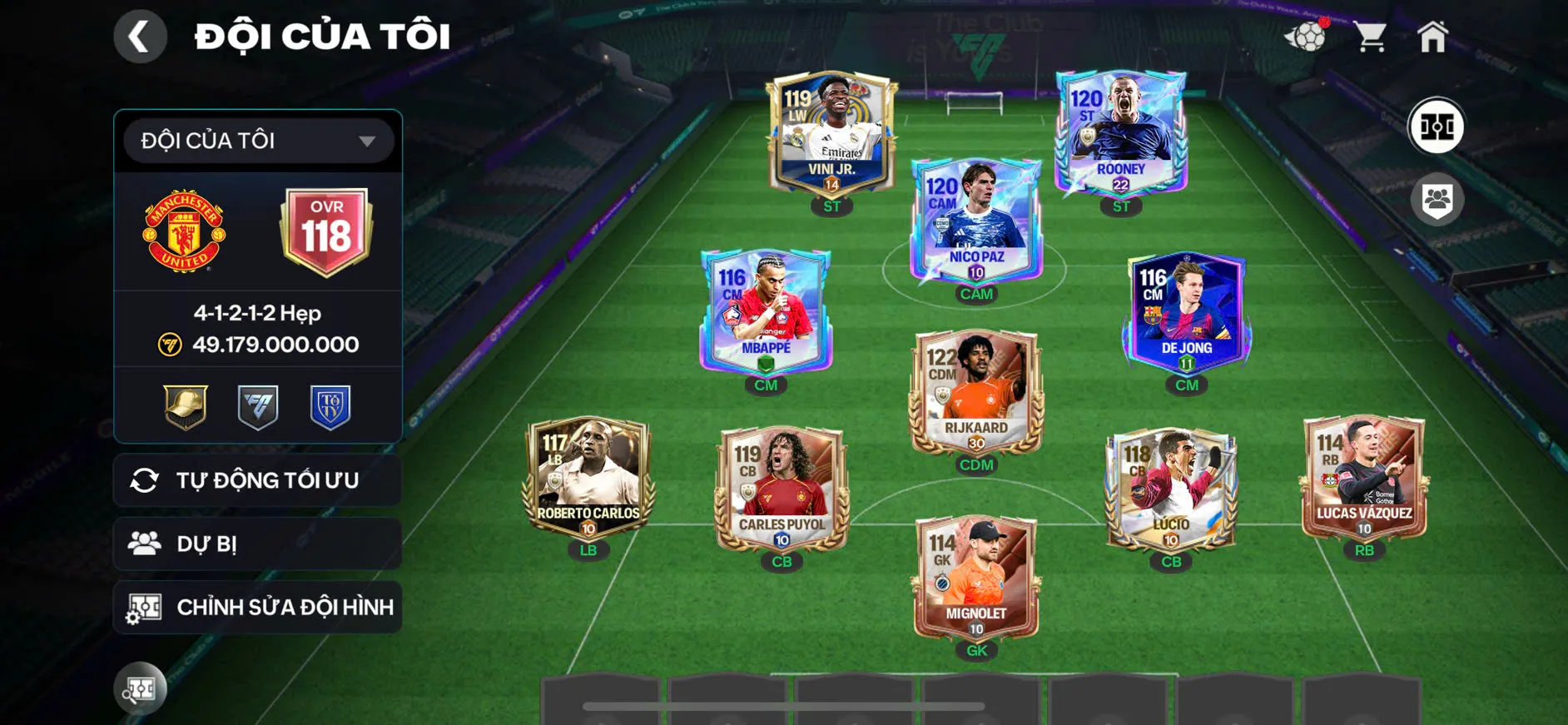 OVR 118,.. Ronney + Vini + Hanxik + Nhiều cầu thủ ngon 116 117,..còn nv nhận 20k ruby.