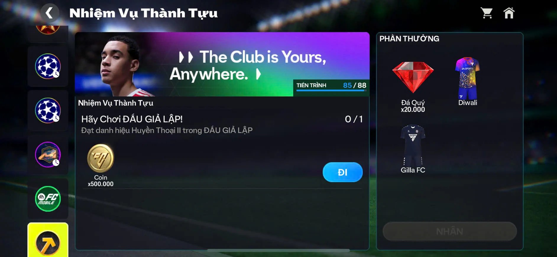 OVR 120,..Hazza + Cole +Rijak + Cuto,..nhiều cầu thủ ngon,..Sắp hoàn thành nv nhận 20k ruby.