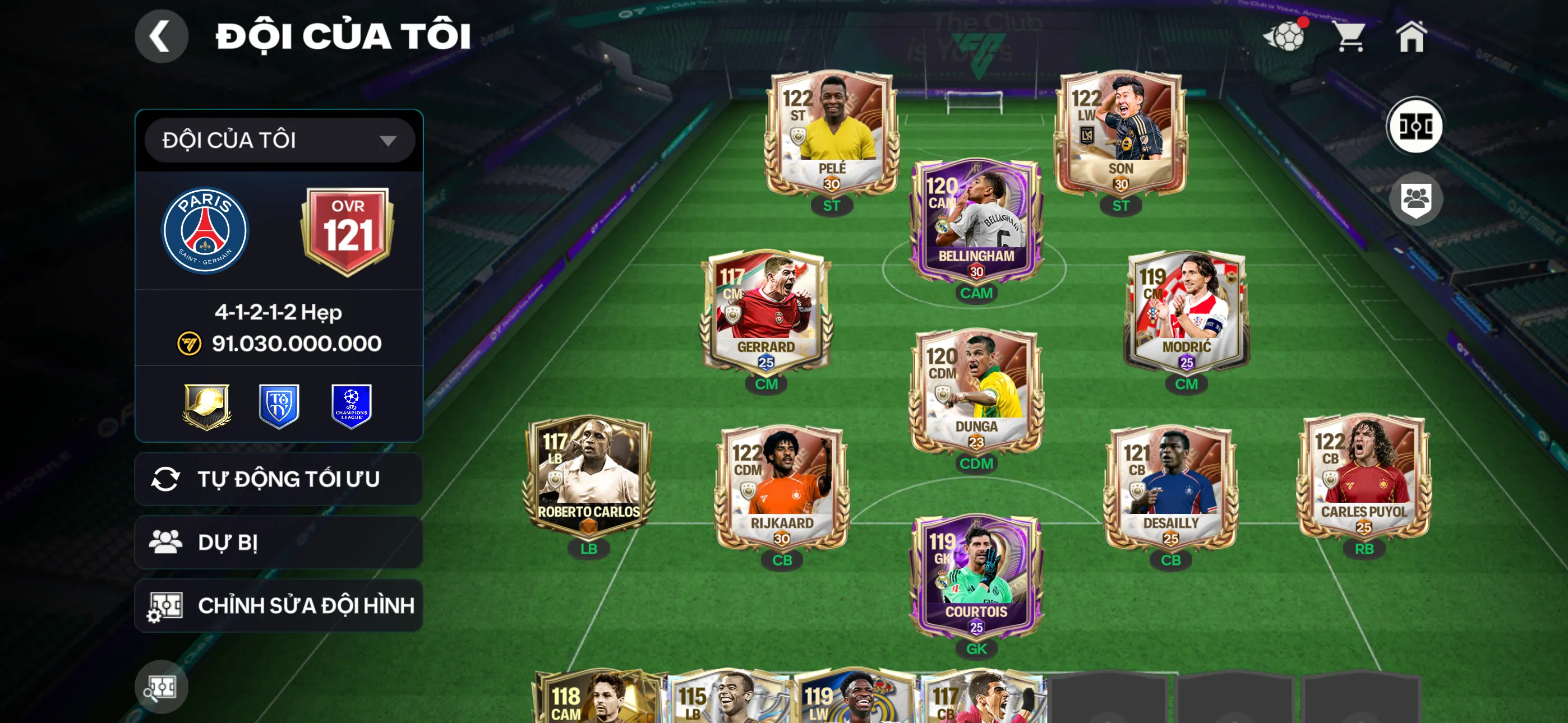 Ovr121 4cthu 117 Đội hình đẹp đá ngon , 3 rank chưa đá,230 mảnh hhtd