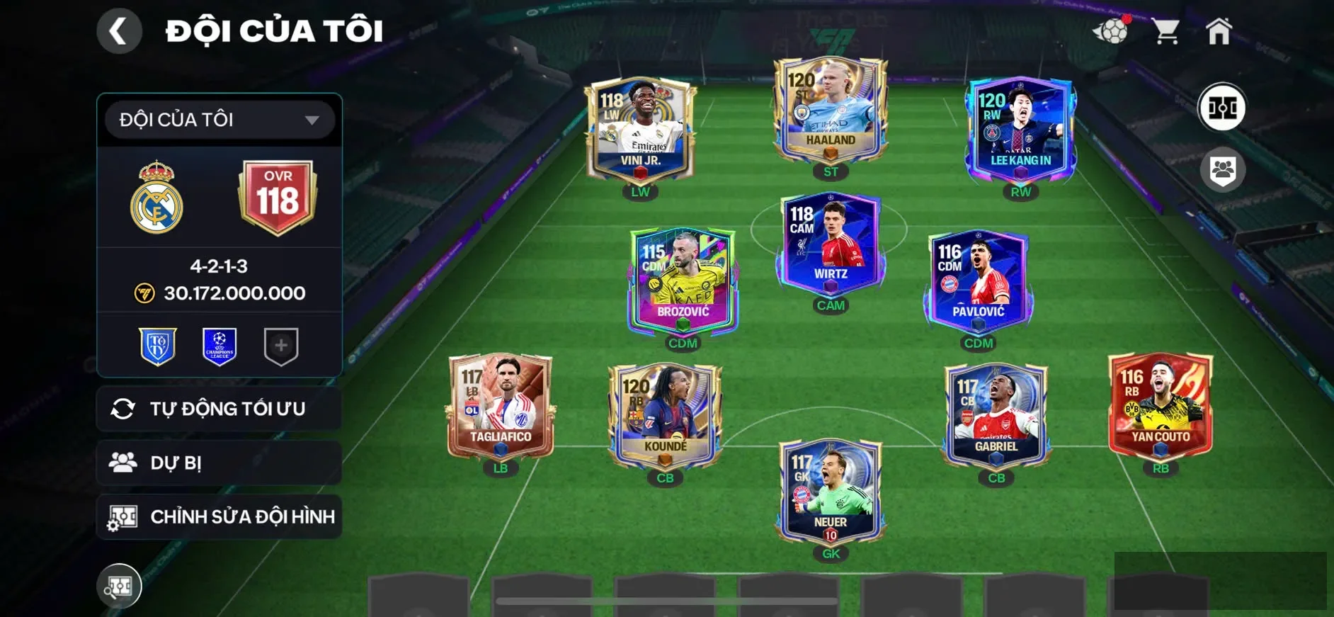 Haland + Koude + leekang in + Vini,..còn nv nhận 20k ruby.