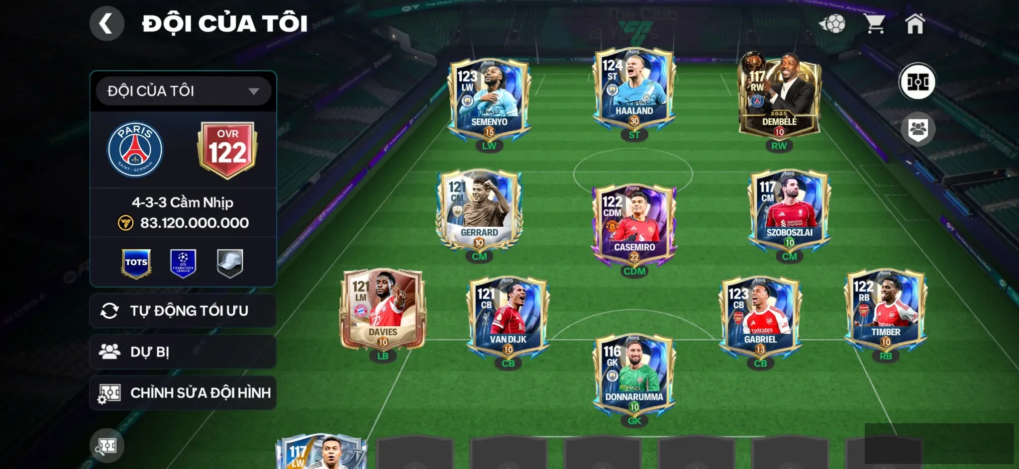 OVR 122,..Haaland + Gerra + Vandic + Gariel + dem ,..Còn nv nhận 20k ruby