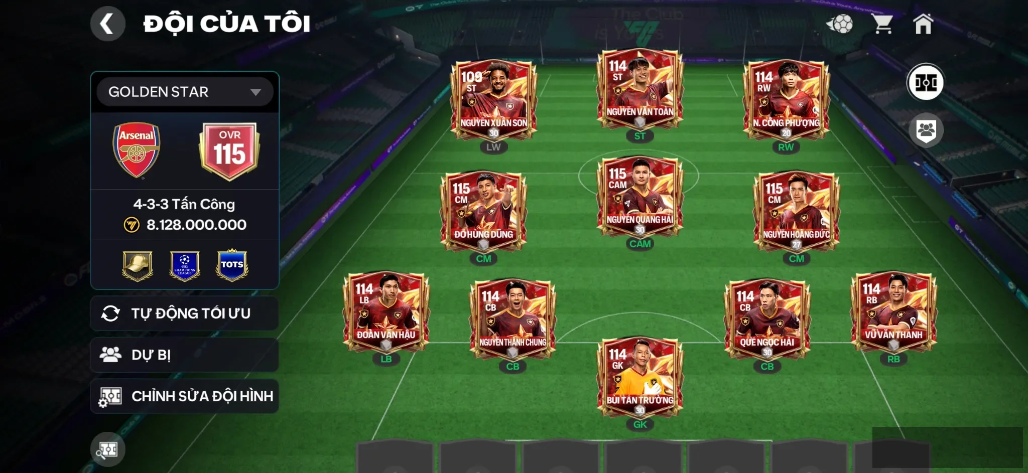 Siêu phẩm Build sẵn Full Việt Nam và arsenal ,.. Dư hơn 4B coin và 174k Ruby…