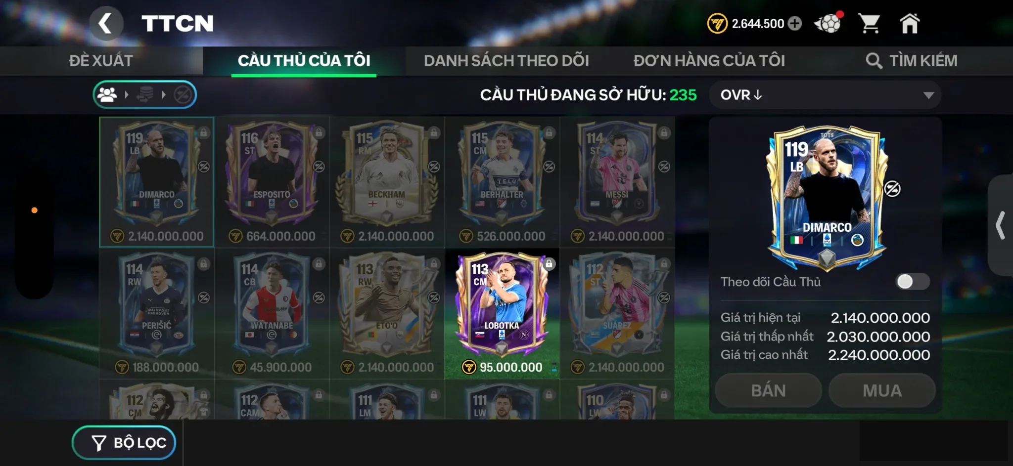 DIMARO + 55k Ruby,..còn nguyên nv nhận 20k ruby và rank zin