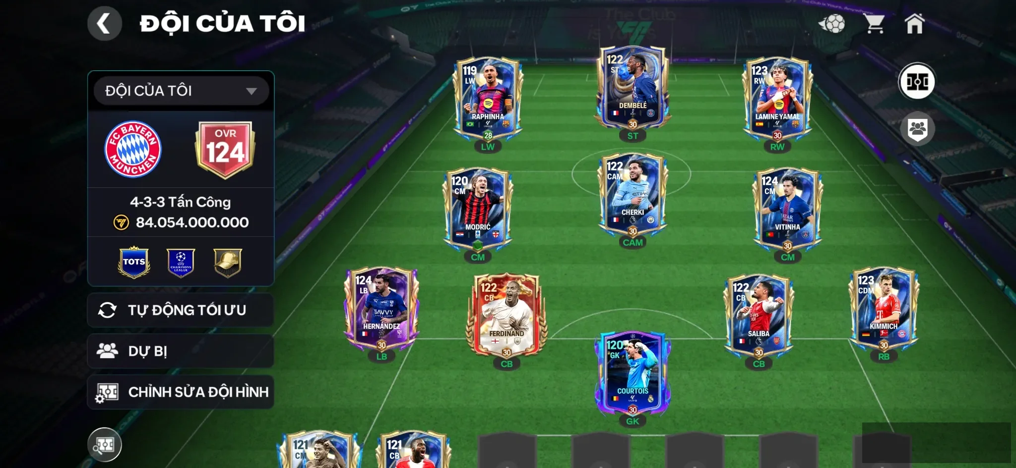 Ovr 124 Yamal +Vitinha + Modric + heznadez , dư 10k hp , đã mở sổ ,2 cthu bán đc