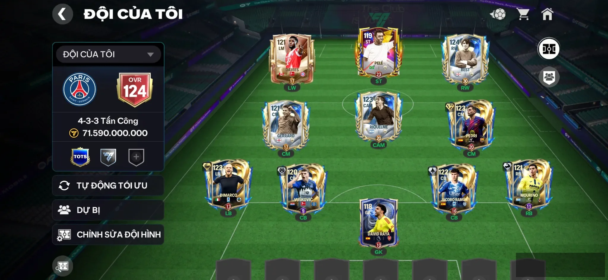 Pedri utot + Dimarco utot + 3 cthu utot , Đội hình đẹp , còn nhiều tn 65k gem ,5k hp ,2k4 hhth,3 rank chưa đá