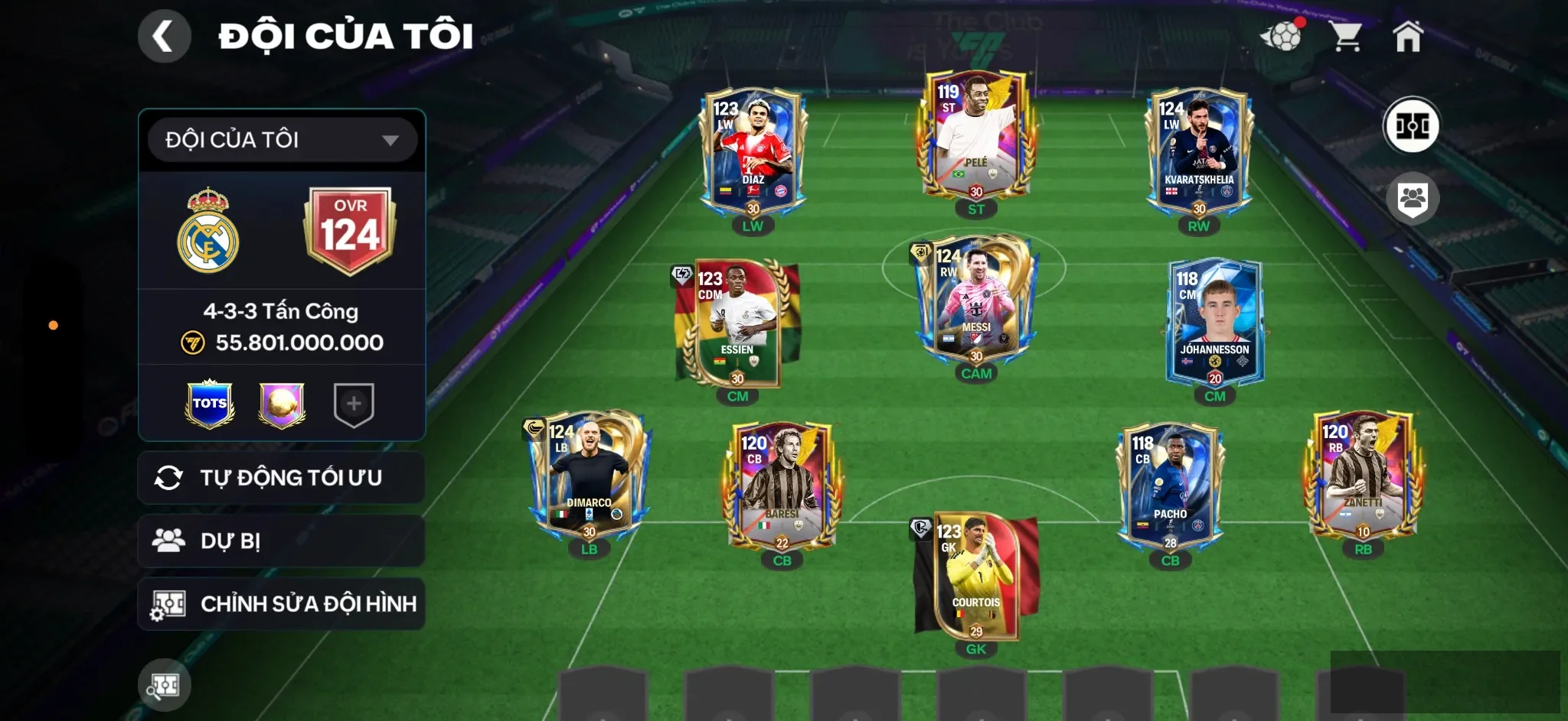 OVR 124,..Messi + Những khúc gỗ cho ae đá.