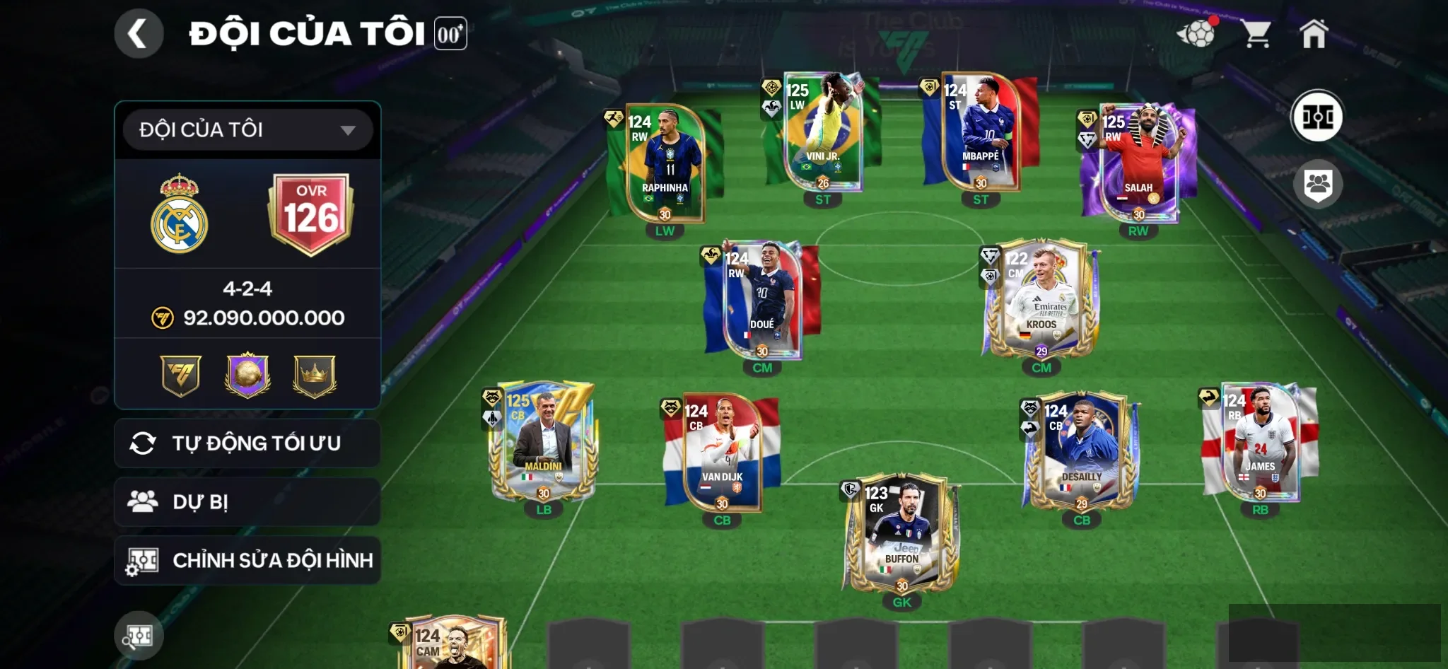sale 50%(OVR 126 VINI+SALAH+MALDINI OVR 125 BAO NGON BỐ GAME HÀNG CÔNG GIÀU TỐC ĐỘ THỦ CHẮC CHO AE LEO RANK ĐÃ MỞ SỔ ĐĂNG NHẬP NHẬN VÉ CHO AE 18 LƯỢT NỮA NỔ POOL A 118+ CHO AE TEST NHÂN PHẨM