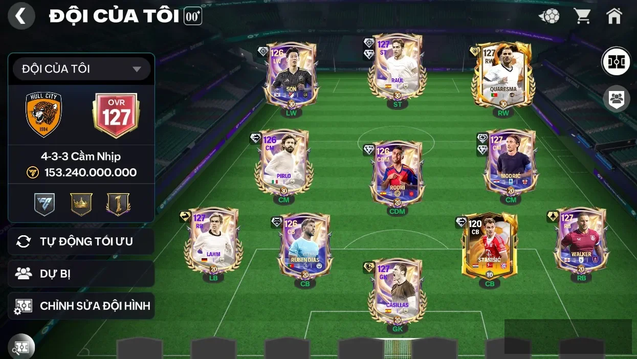 Ovr 127 6thu127 Raul+ Modric+ thẻ đổi tên+2 sổ vé