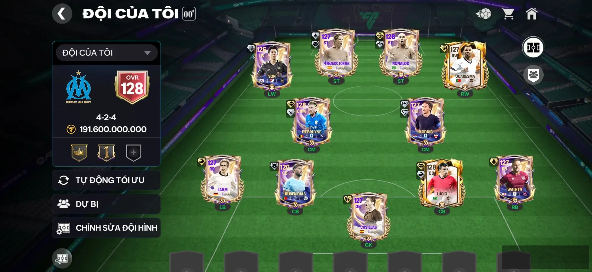 OVR 128 - Thiếu 350đ lên 129 + dư 200k ruby.
