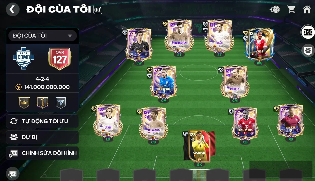 S7 - ĐH 147B  DE BRUYNE 123 + 5 CON 122 + 86K ĐIỂM HỢP ĐỒNG   Garena TTT