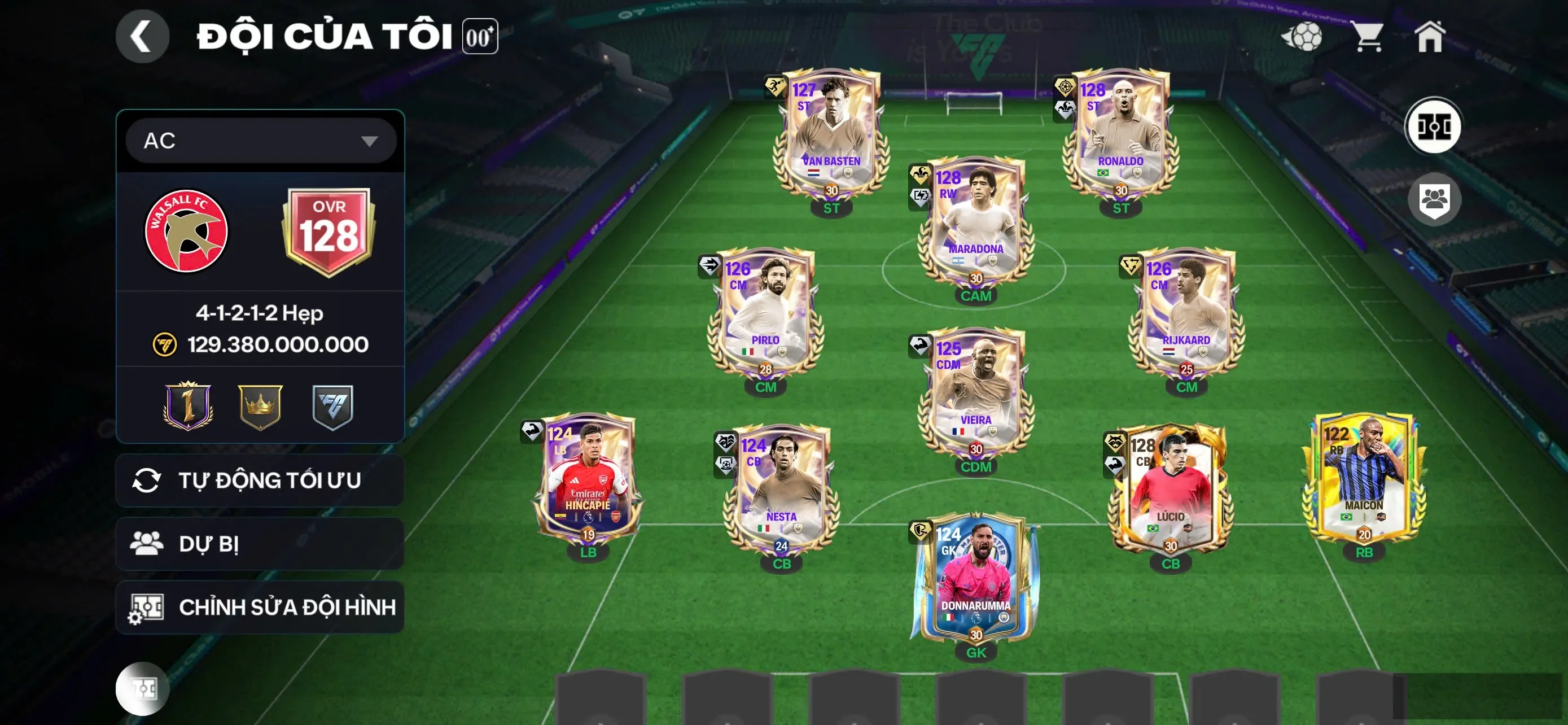 Ovr 128 Rô béo +Madarona+Lucio+ nhiều cthu ngon + 8k mảnh