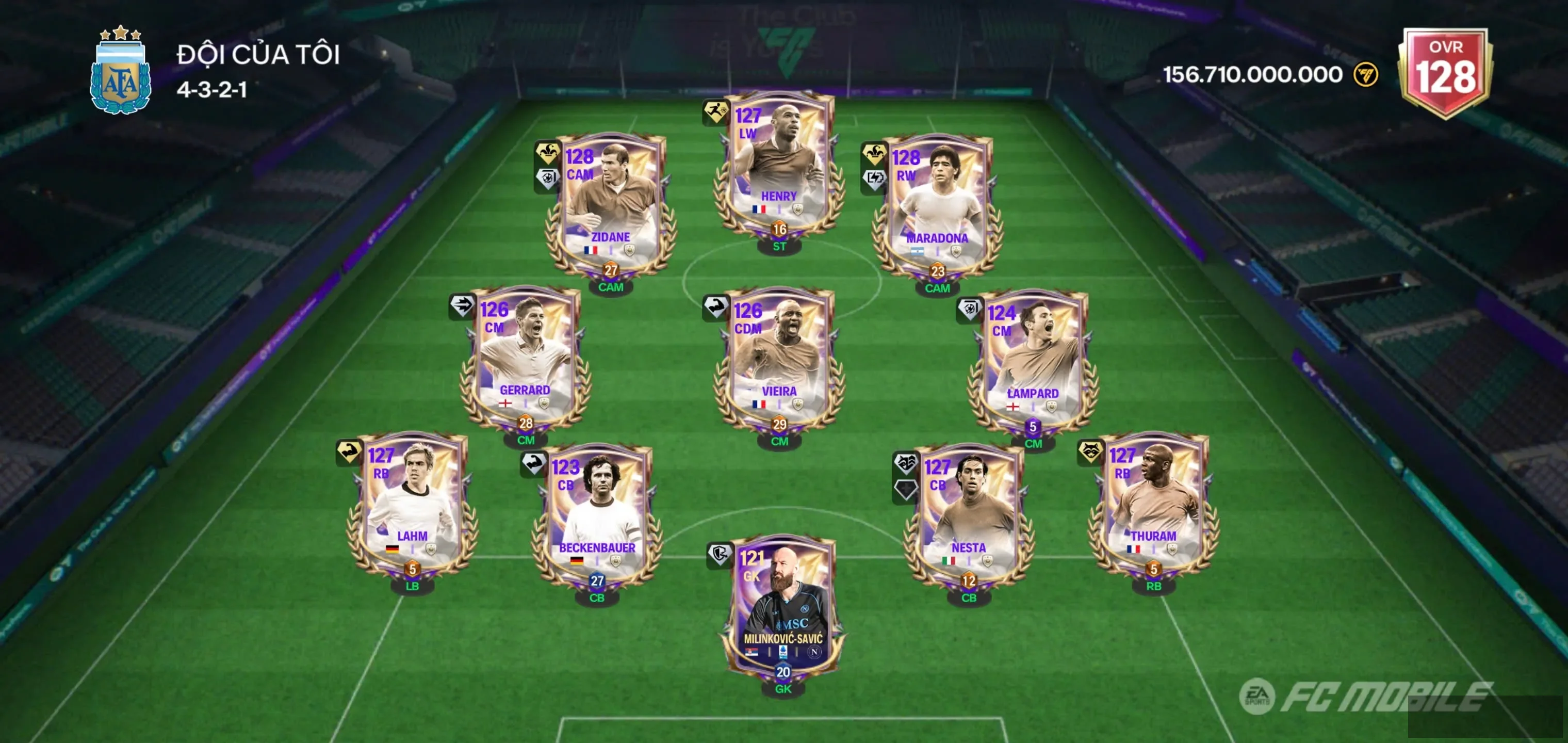 KD : OVR 128 + dư 2k Fv + 40k hh mảnh