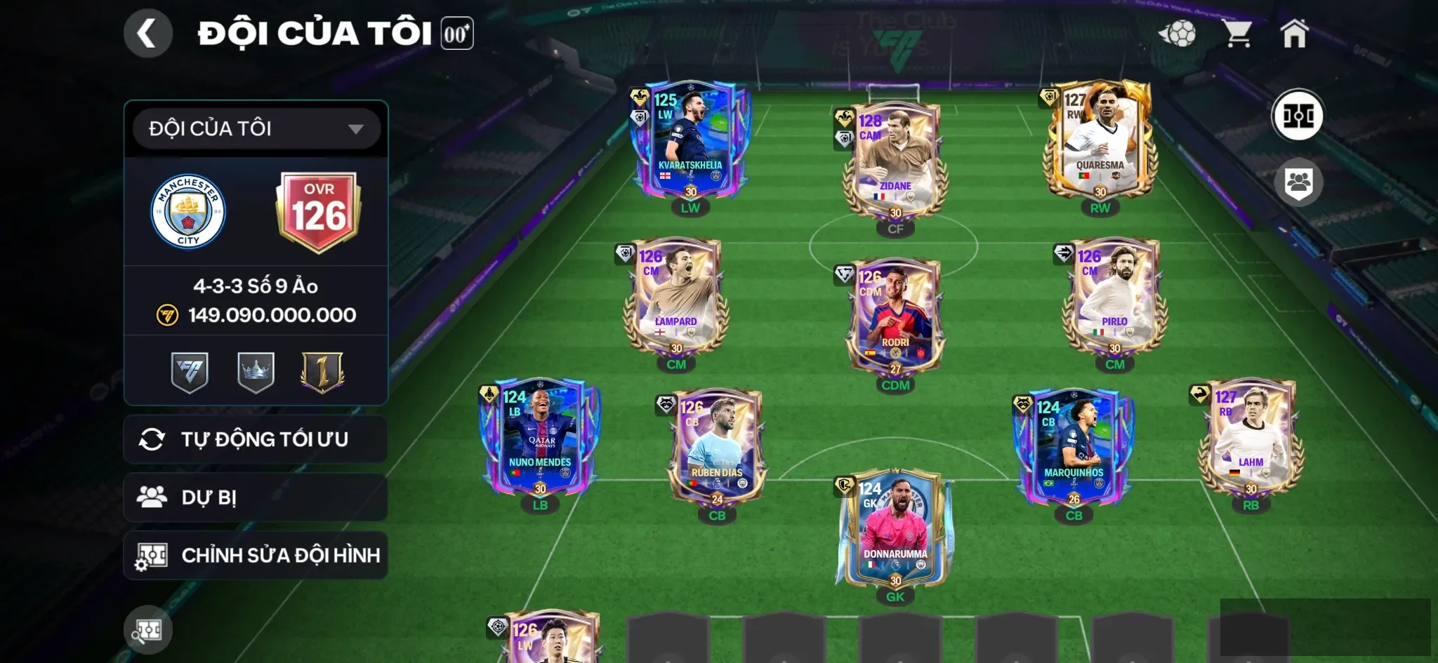 Ovr 126 Zidane+Kvarat+ nhiều cthu ngon