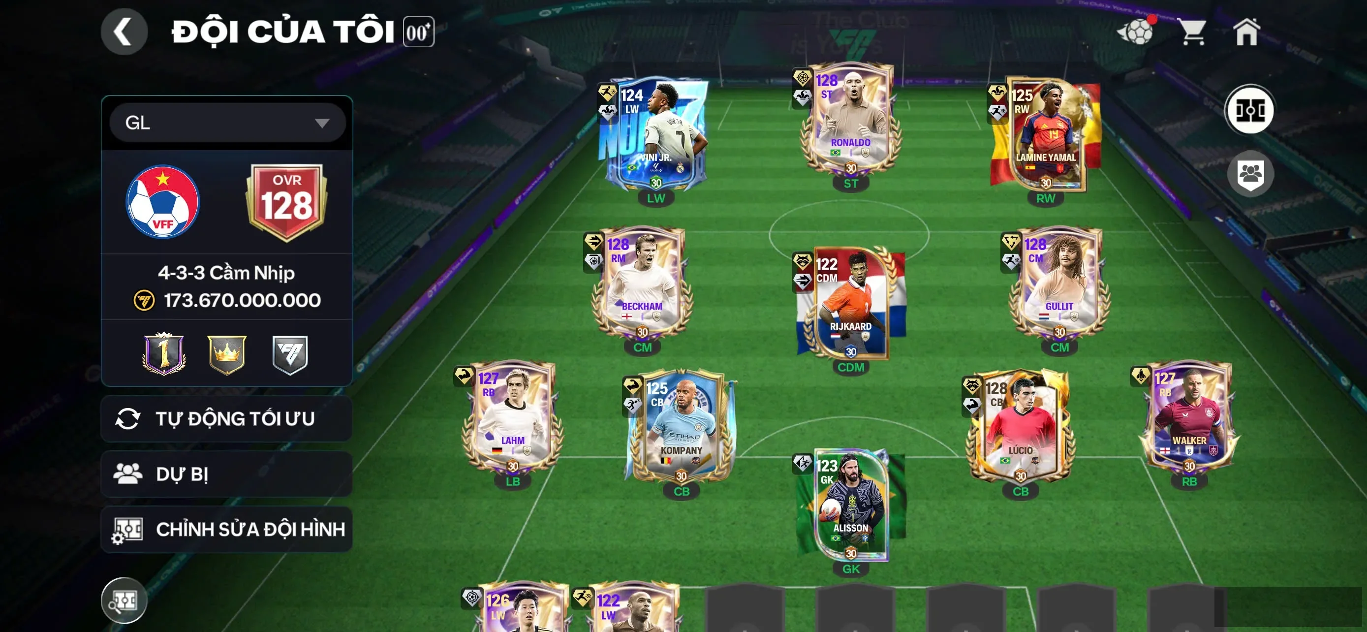 SIÊU PHẨM BECKHAM + GULLIT