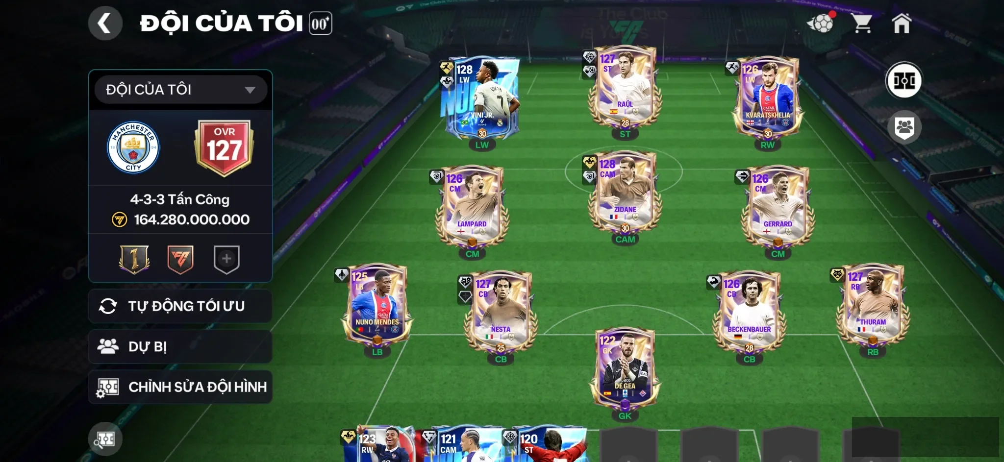 OVR 127 - Vini + 12k hh + Doue. ( Bán hơn 7B coin )