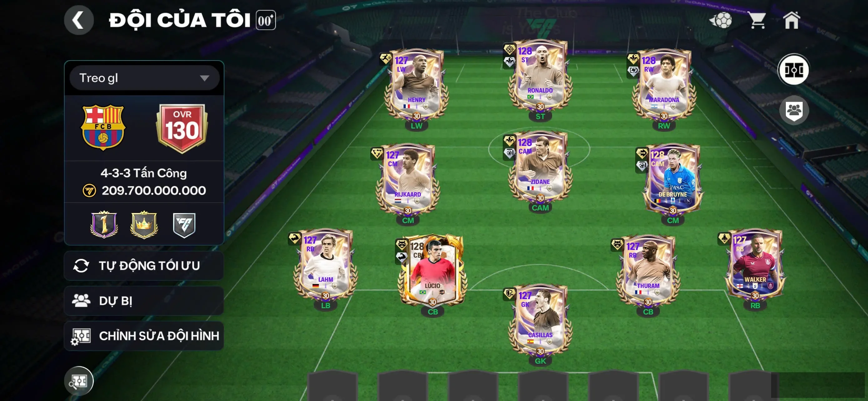 LLs15 : OVR 130 + Dư thêm 1 mara bán được 17B tổng gần 25B coin.