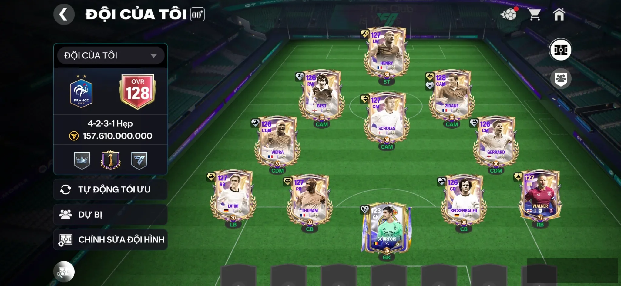 Ovr 128 Zidane+Henry+Scho+ nhiều cthu ngon +16k mảnh+1b coin