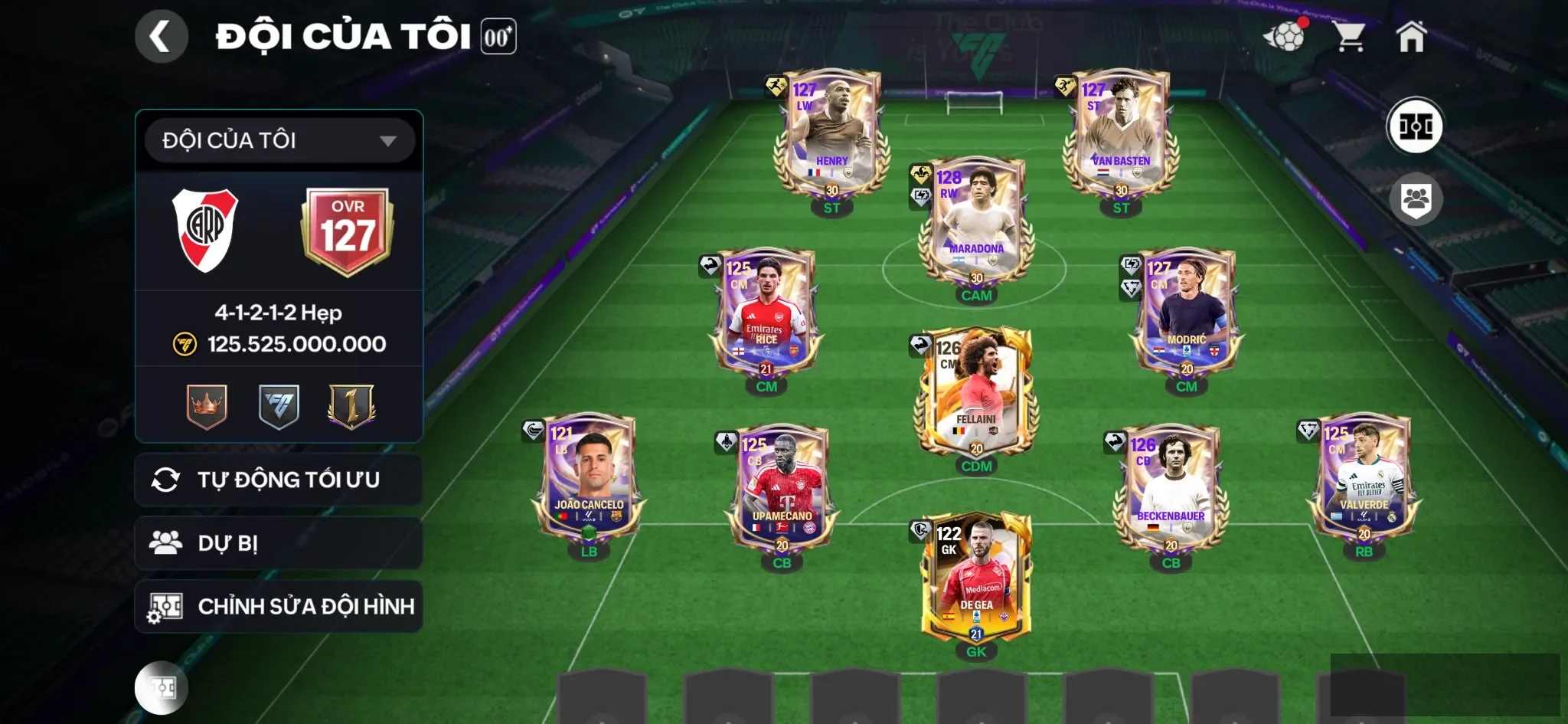 Ovr 127 Madarona+Henry++Vanbasten Đh ổn