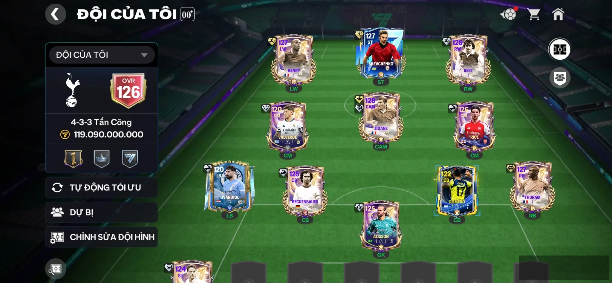 Ovr 126 Zidane herry siêu đẹp Grn Trắng TT