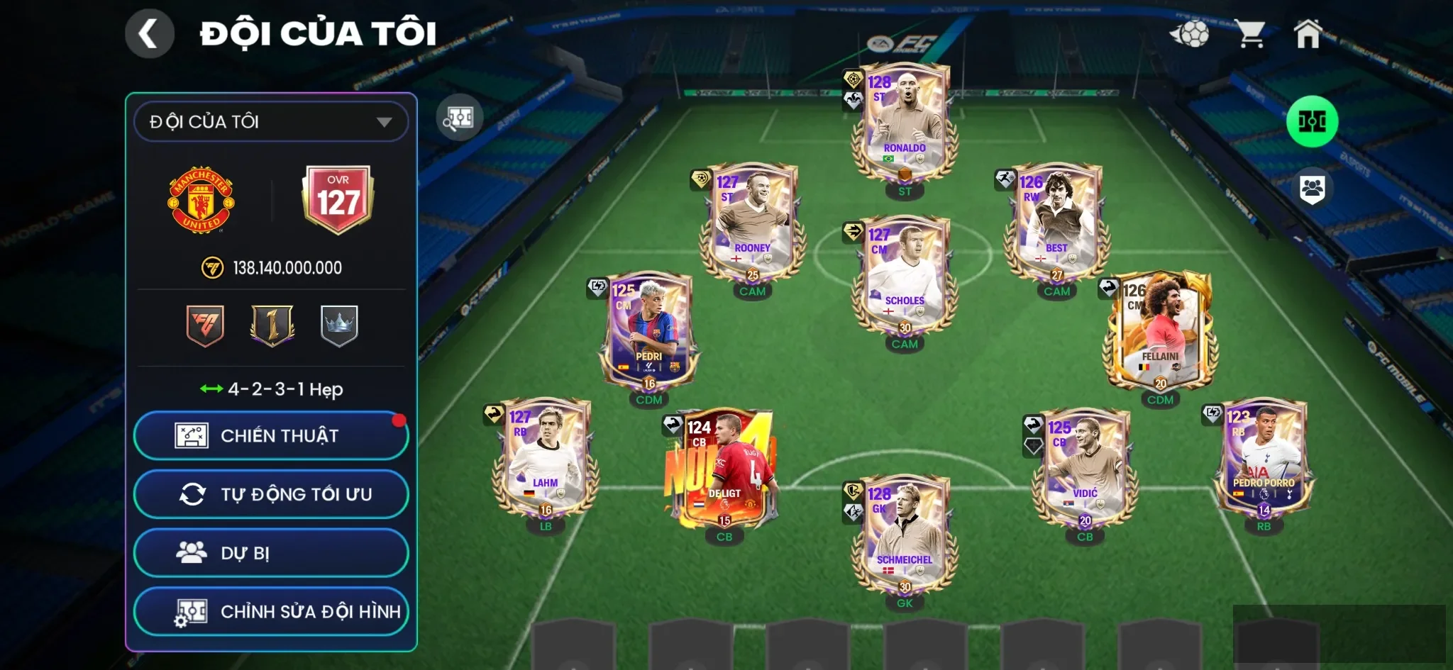 Ovr 127 Rô béo +Vidic+59k mảnh cho ae đổi cthu ngon +3 rank chưa đá