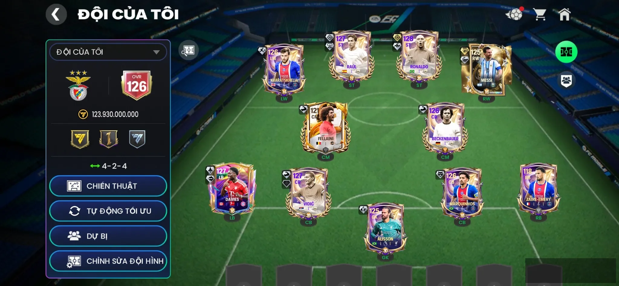 Ovr 126 Rô Béo + 68K mảnh , Garena Trắng Thông Tin