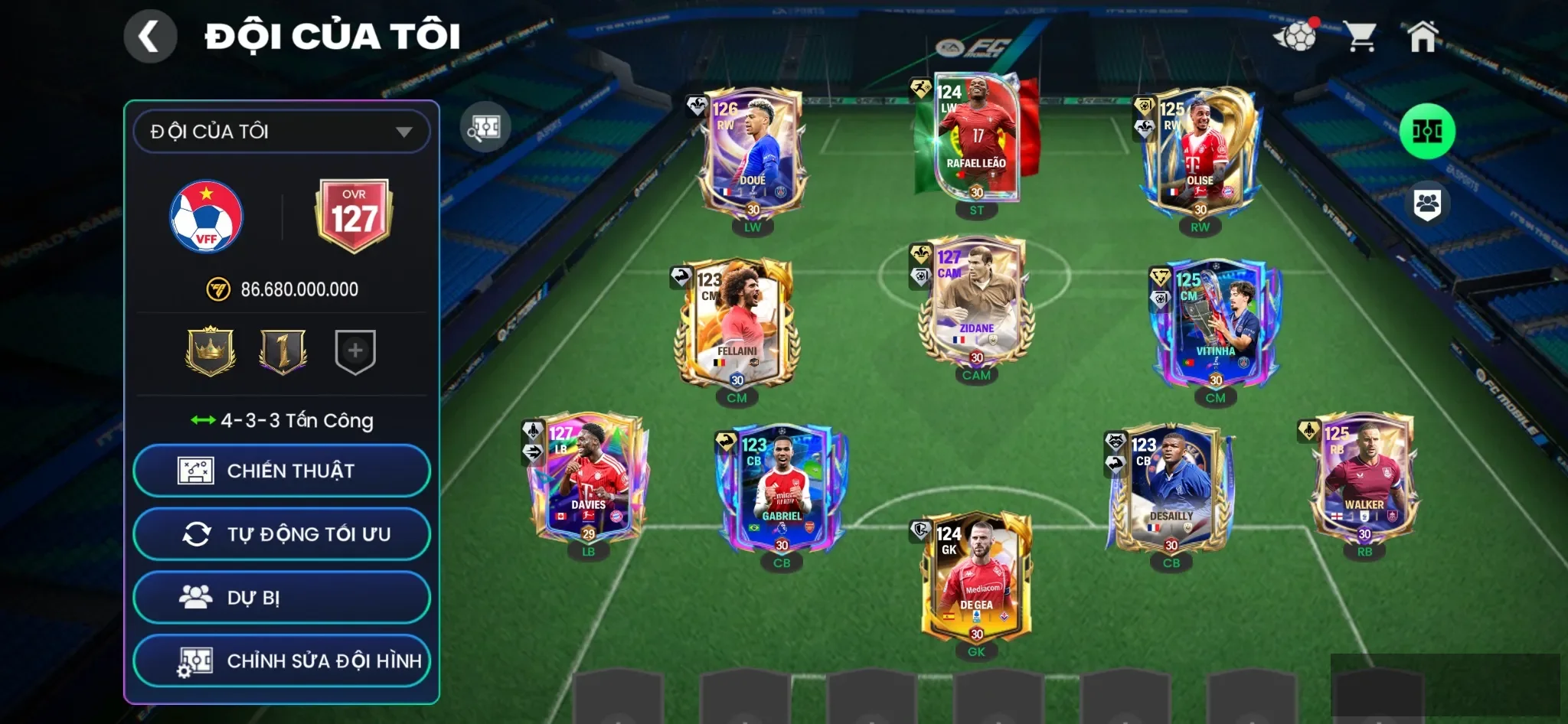 sale 60%(ovr 127+zidane)