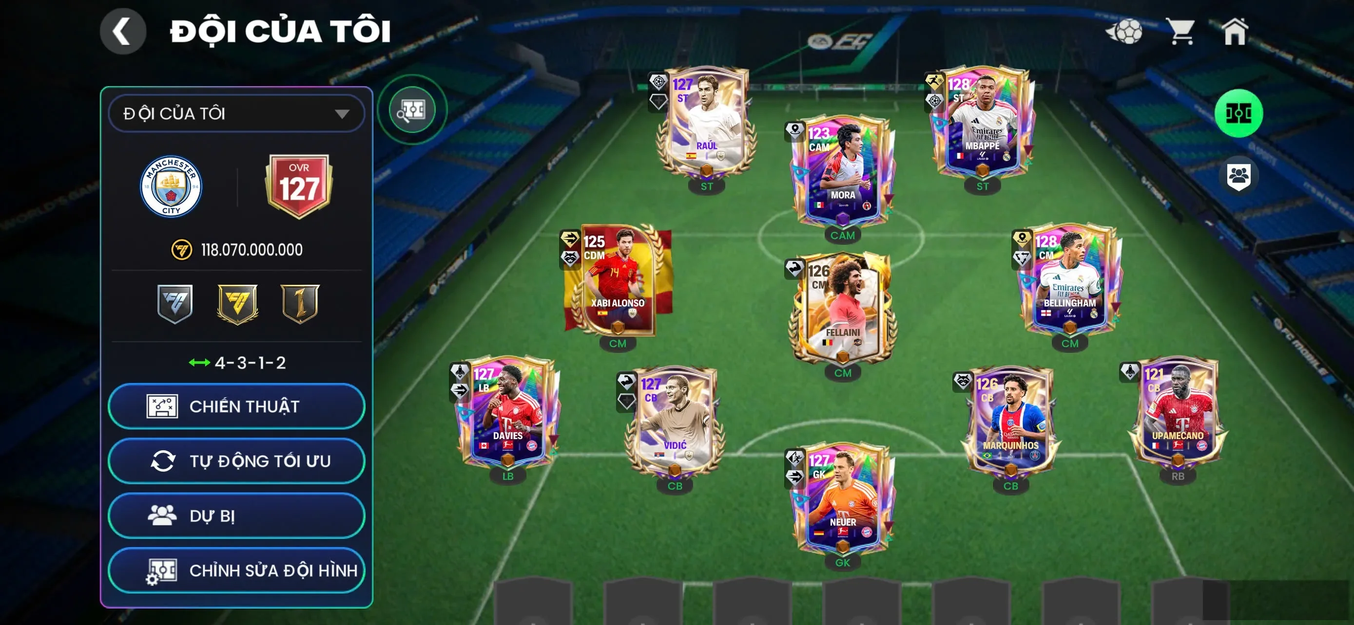 Ovr 127 M3p+Bellingham Khung đẹp